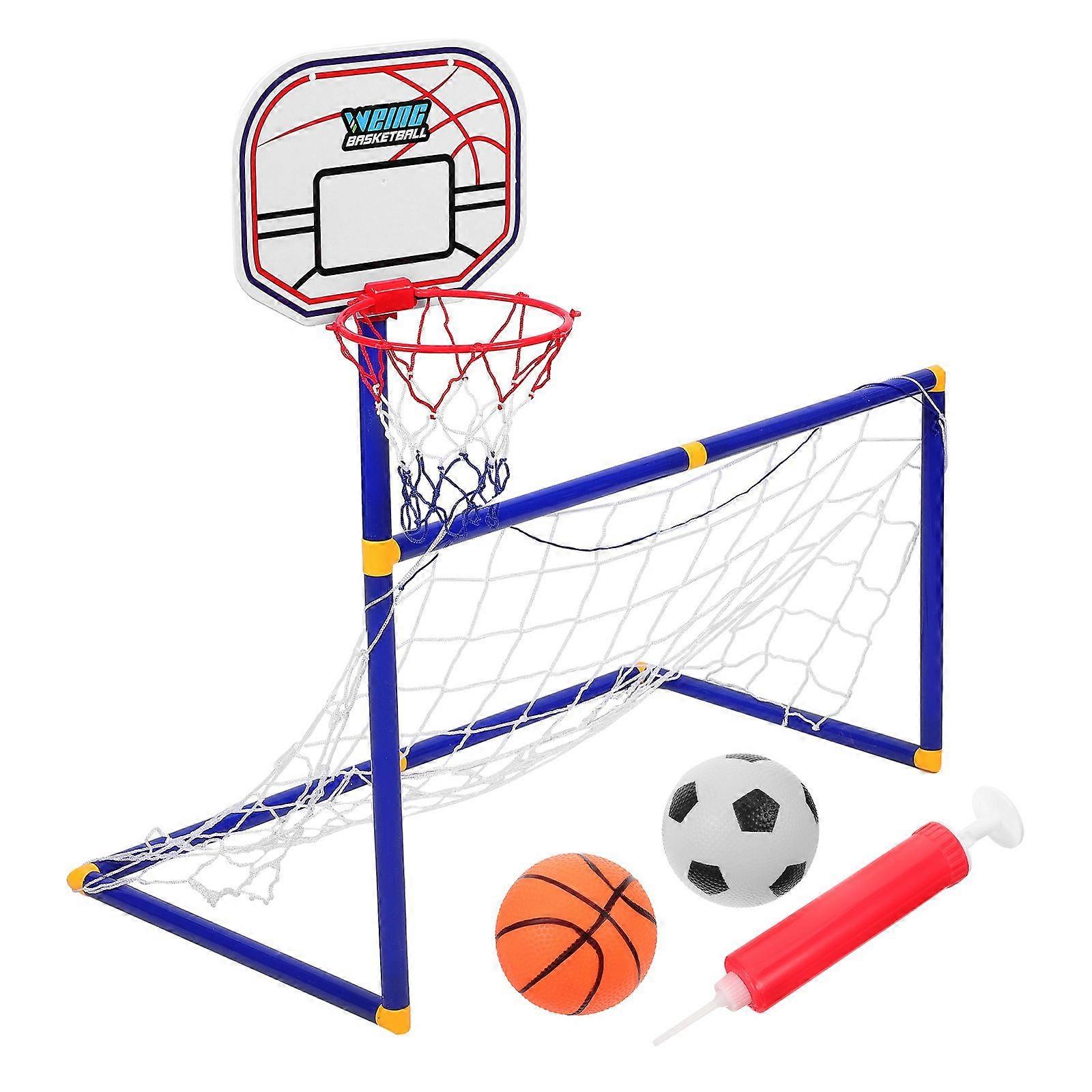 1 مجموعة في الهواء الطلق كرة السلة هوب كرة القدم الهدف المحمولة الرياضية بوابة كرة القدم الصغيرة باب كرة القدم هدف كرة القدم
