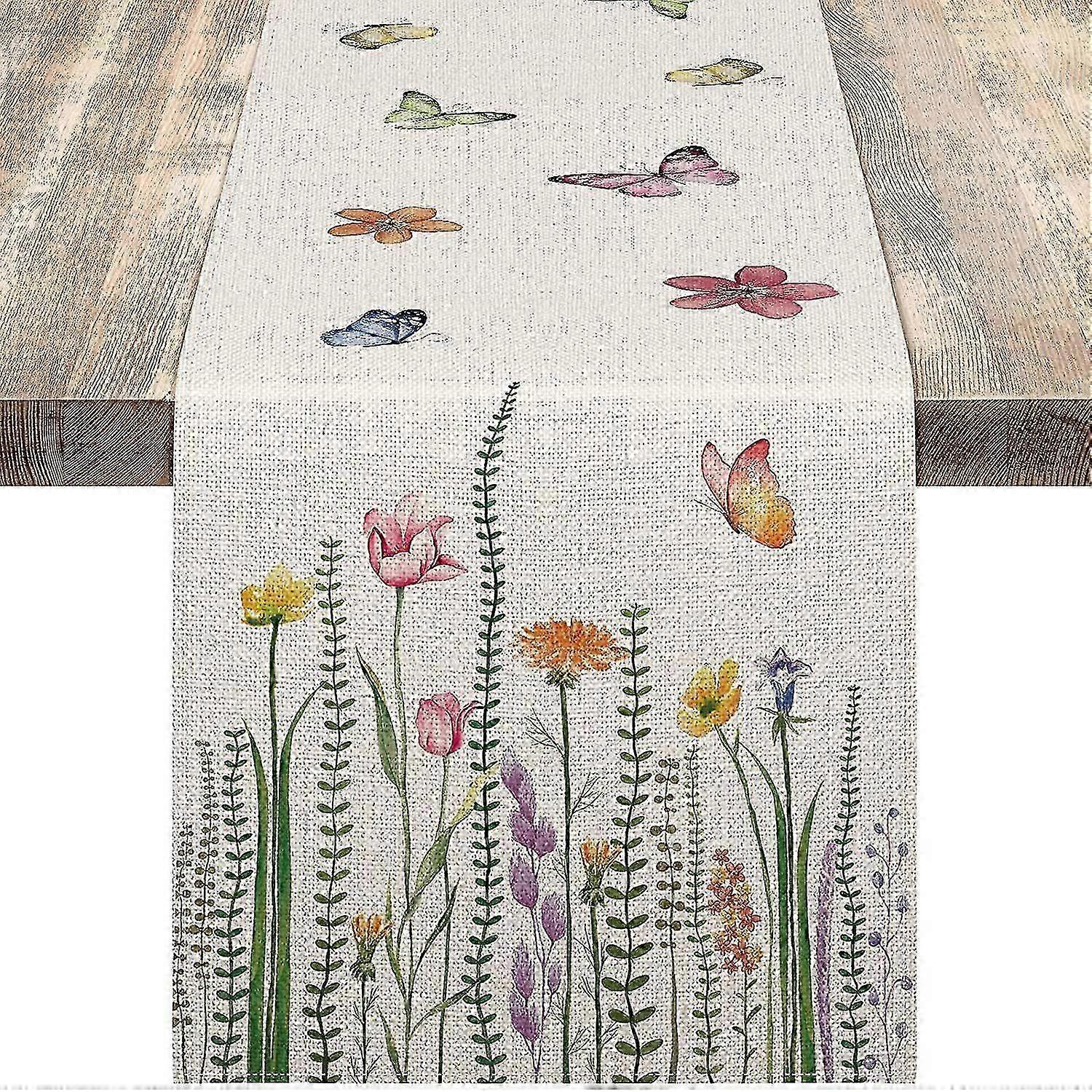 Linen Table Runner, Stain-resistant Table Runner, Modern Table Runner