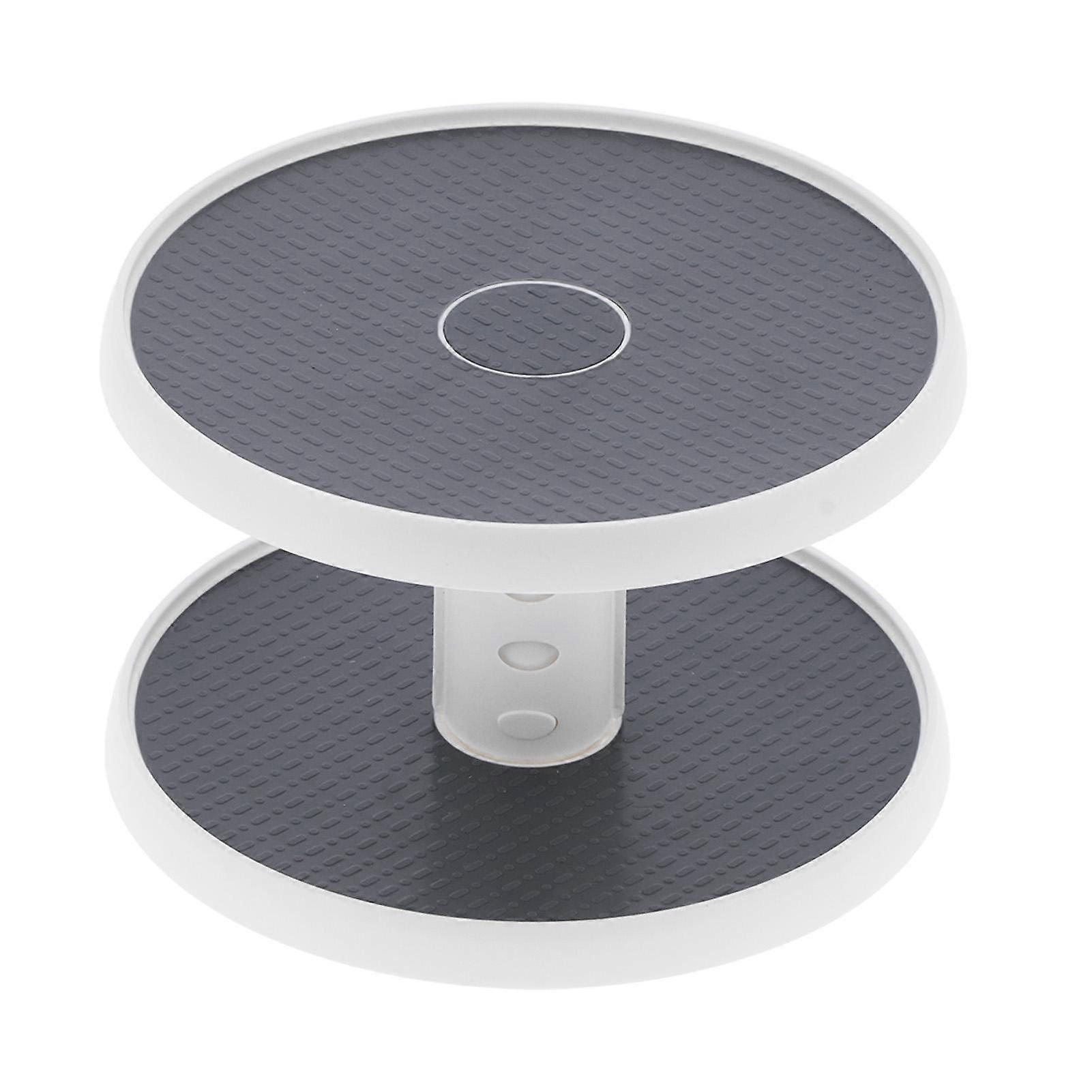 2 Tier Turntable Spice Rack Organizer Rotating Spice Holder Shelf Adjustable Seasoning Organizer