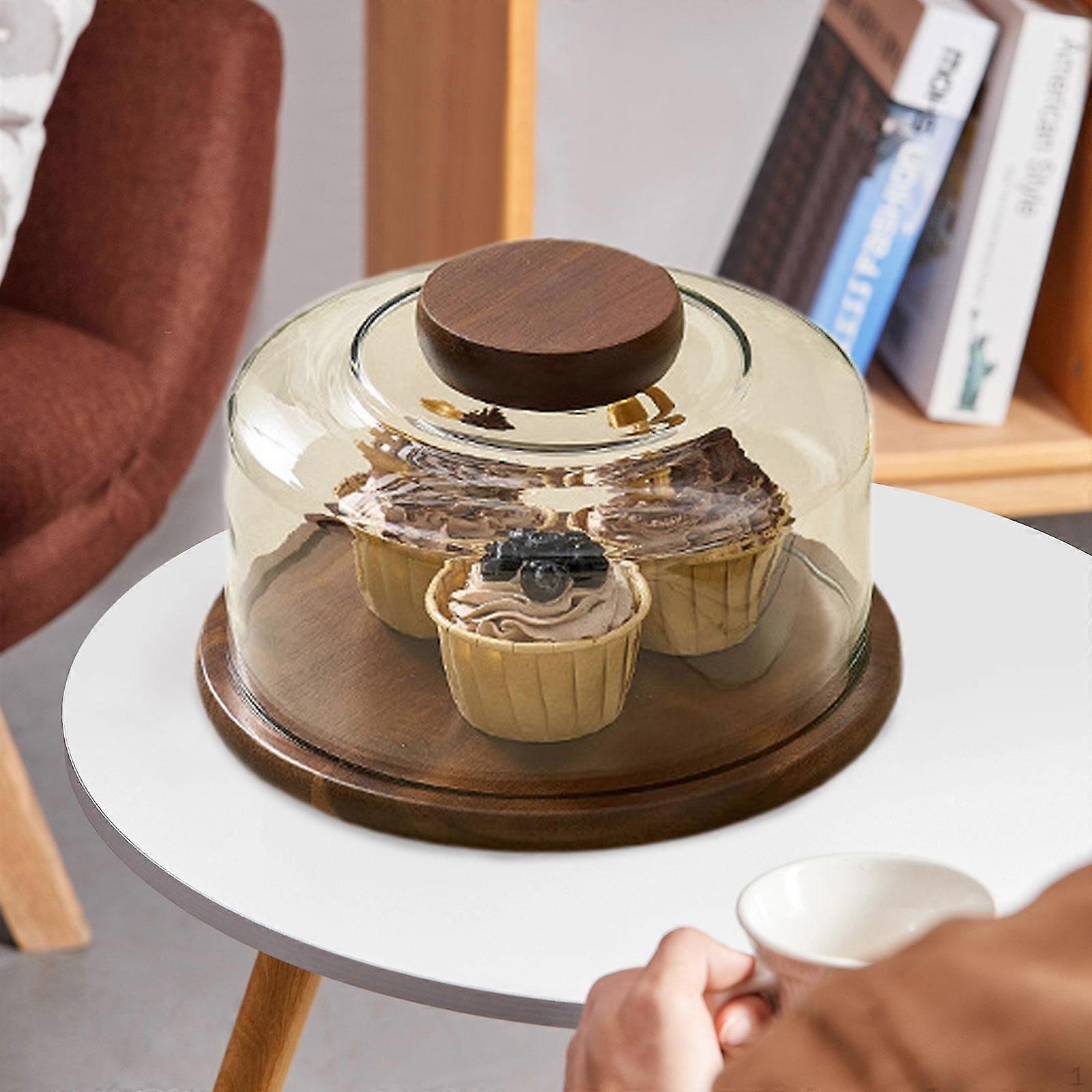 Cake Stand with Dome Lid Decorating Plate for Baking Gifts