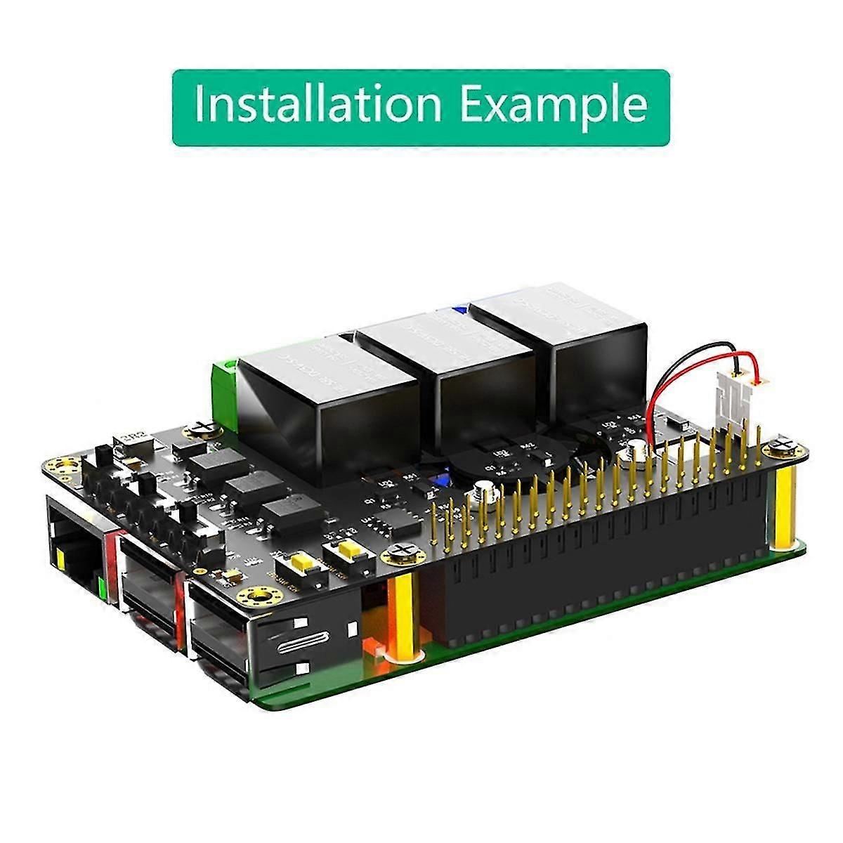 Rpi Power Relay Board Expansion Module Dual Cooling Fan Auto Color Changing Led For A+ 3a+ B+ 2b 3b