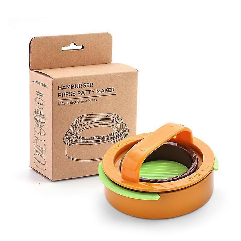 Burger Press Set 6in1 NonStick Patty Maker with ABS Handle for Hamburgers, Cheeseburgers and BBQ