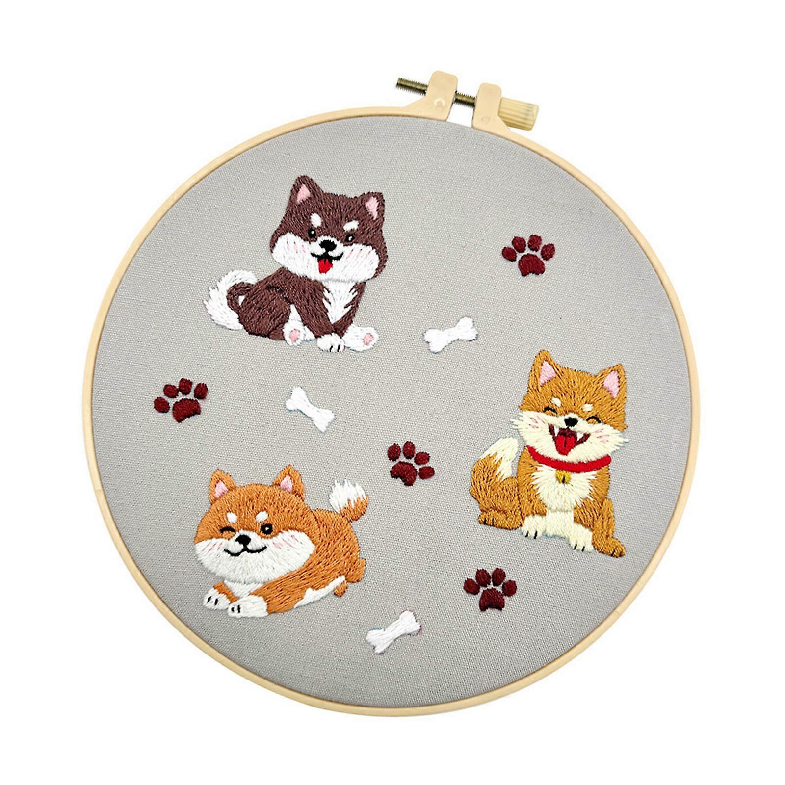 Beginner Embroidery Kits for Adult DIY Hand Embroidery Set Thread,Needle and Step by Step Stitches Guide Easy to Learn Multicolor