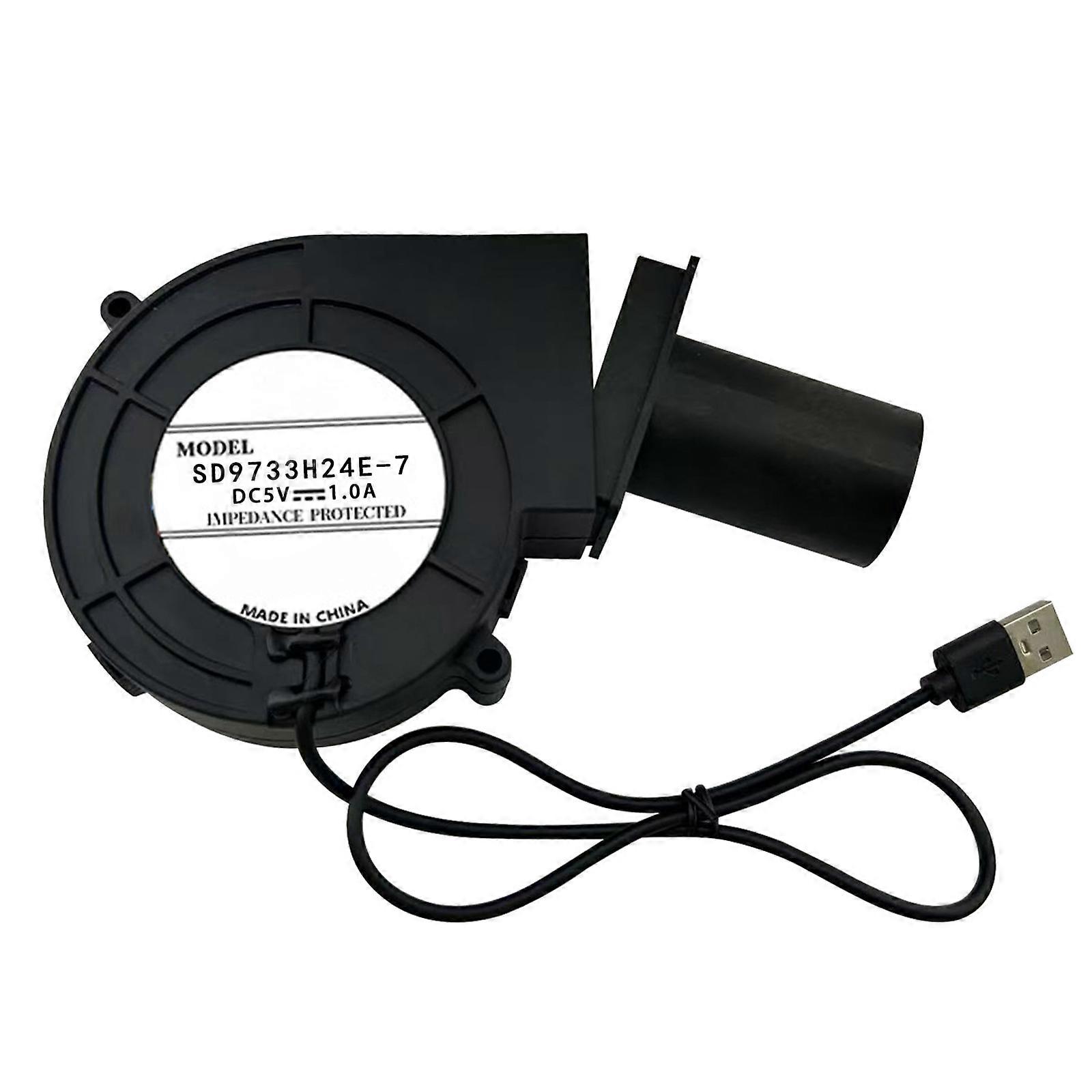 Multiple Purpose USB Blower Fan For Carbon Barbecue Igniting Pet House Ventilation Electronics Refrigerating Camping Use Multicolor