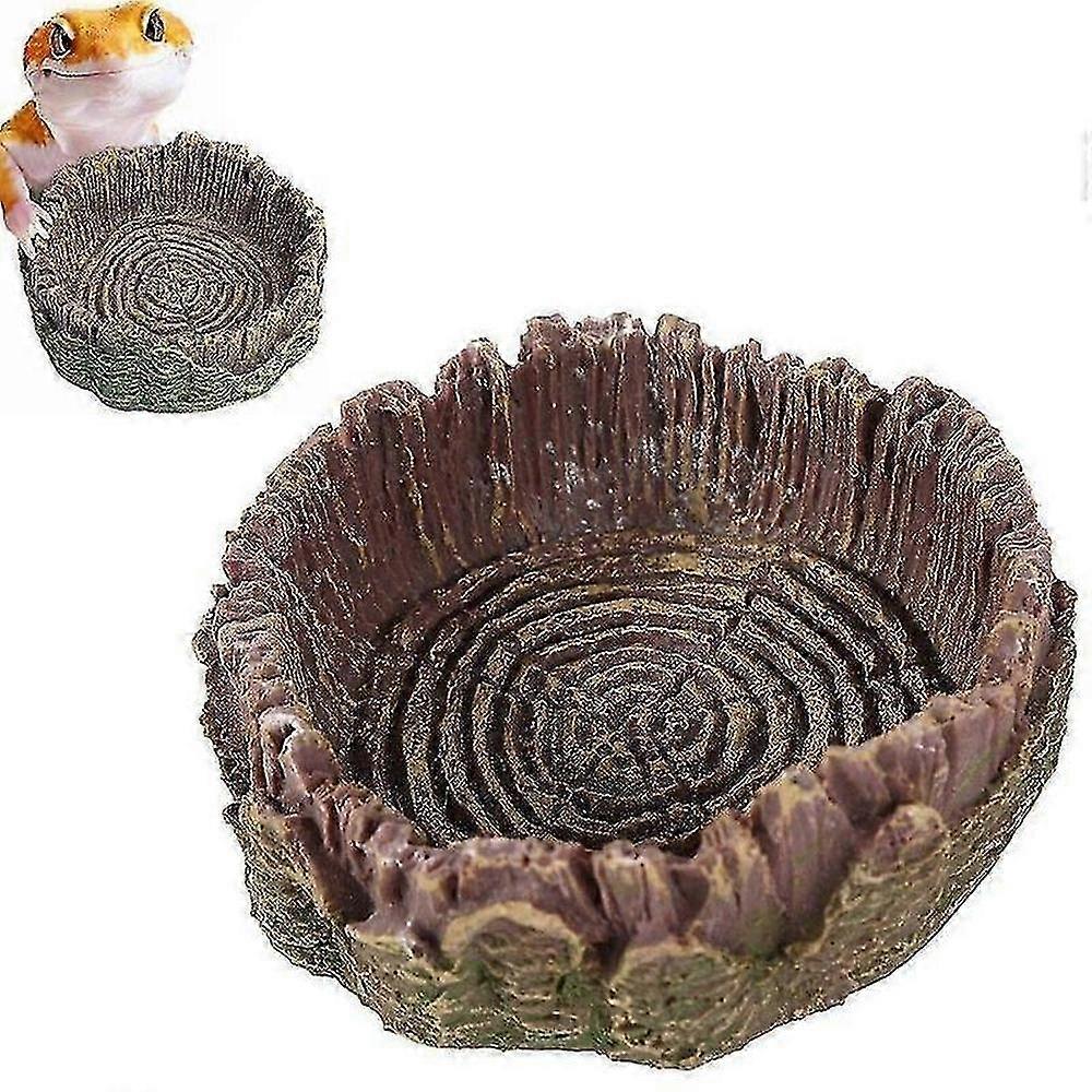 Small Reptile Feeding Dish for Bearded Dragons, Geckos, Lizards, Frogs, and Hermit Crabs