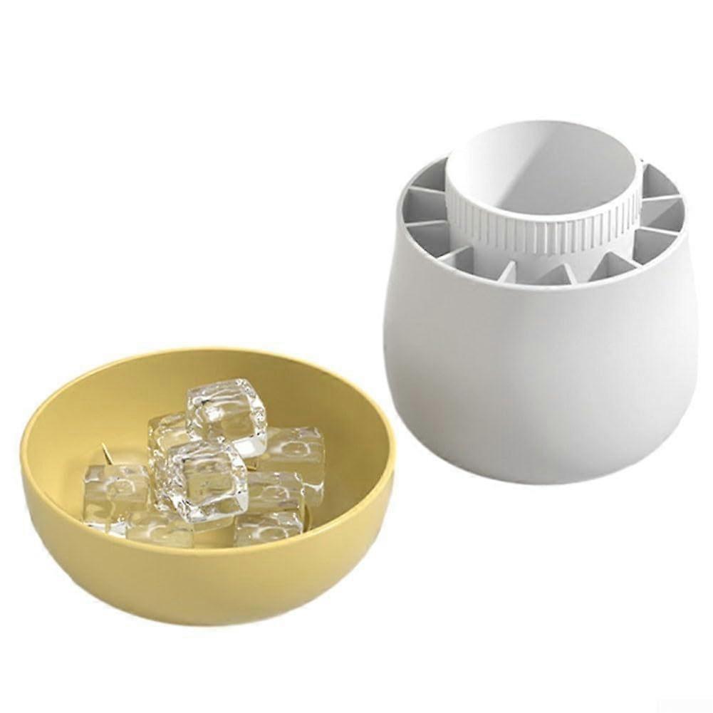 Cylinder Ice Maker Tray with Grid Design for Fun Drinks and Party Use (Yellow)