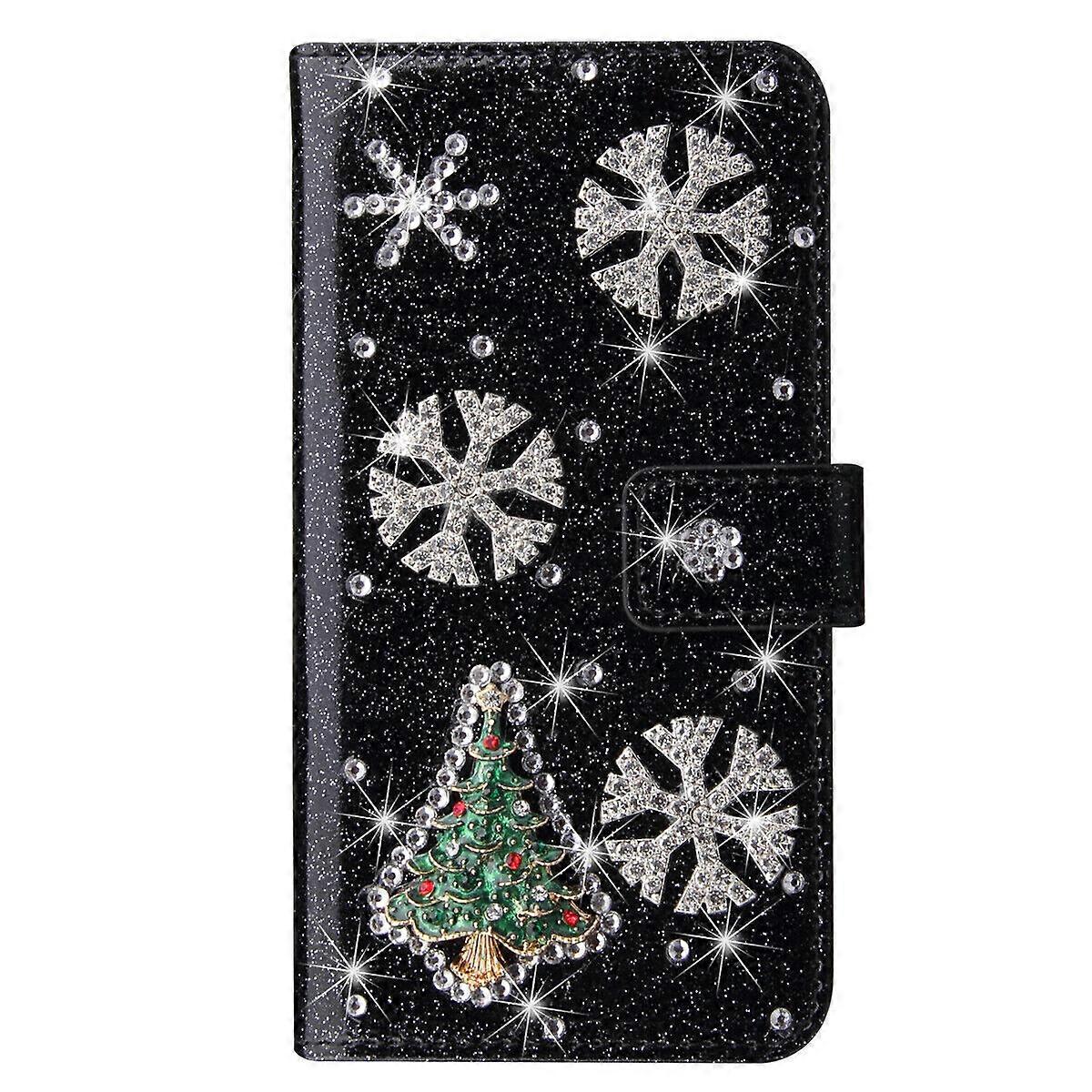 Bling Christmas Tree Wallet Case Glowing For iPhone 17 Pro Max 16 Plus 15 14 13