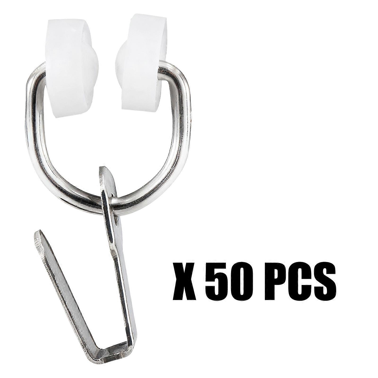 Metal Nylon Motorhome Caravans Window Hooks Noise Reducing Tool Free Installation For Multiple Curtain Track Systems 50pcs Multicolor