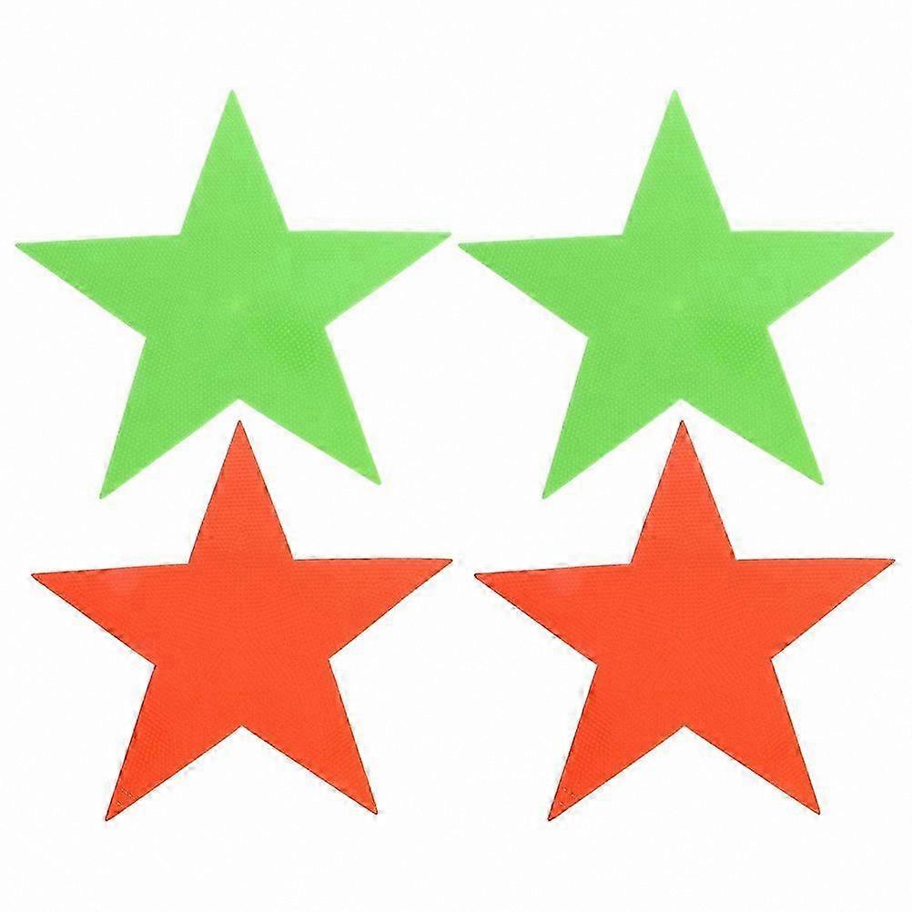 4 Pieces of Colorful Star-Shaped Carpet Markers for Classroom Floor Stickers