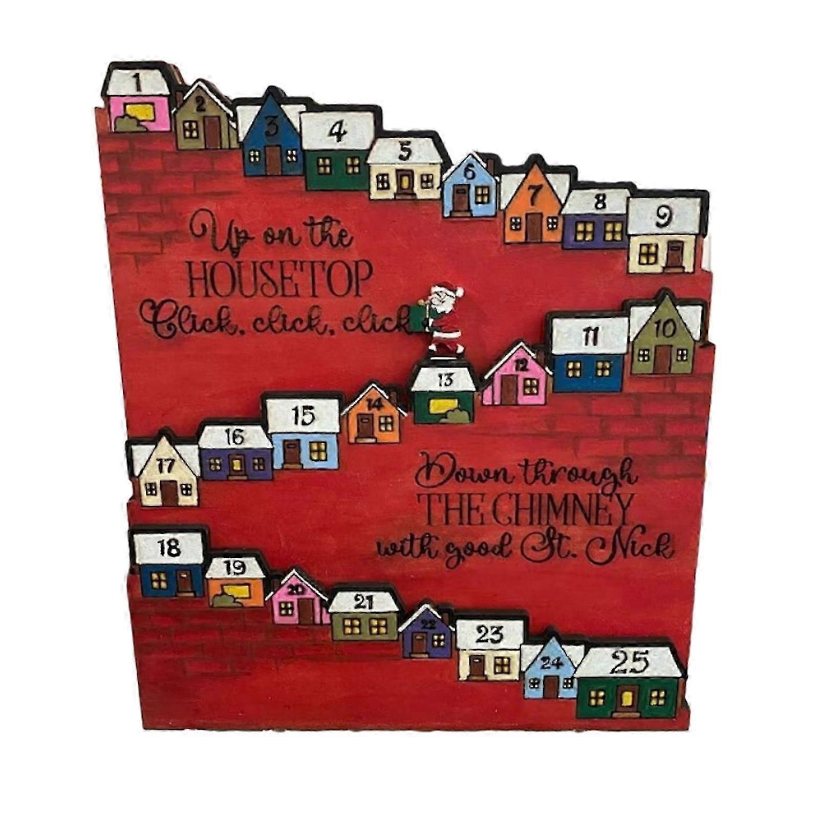 Christmas Advent Calendar for Children with Wooden Toys