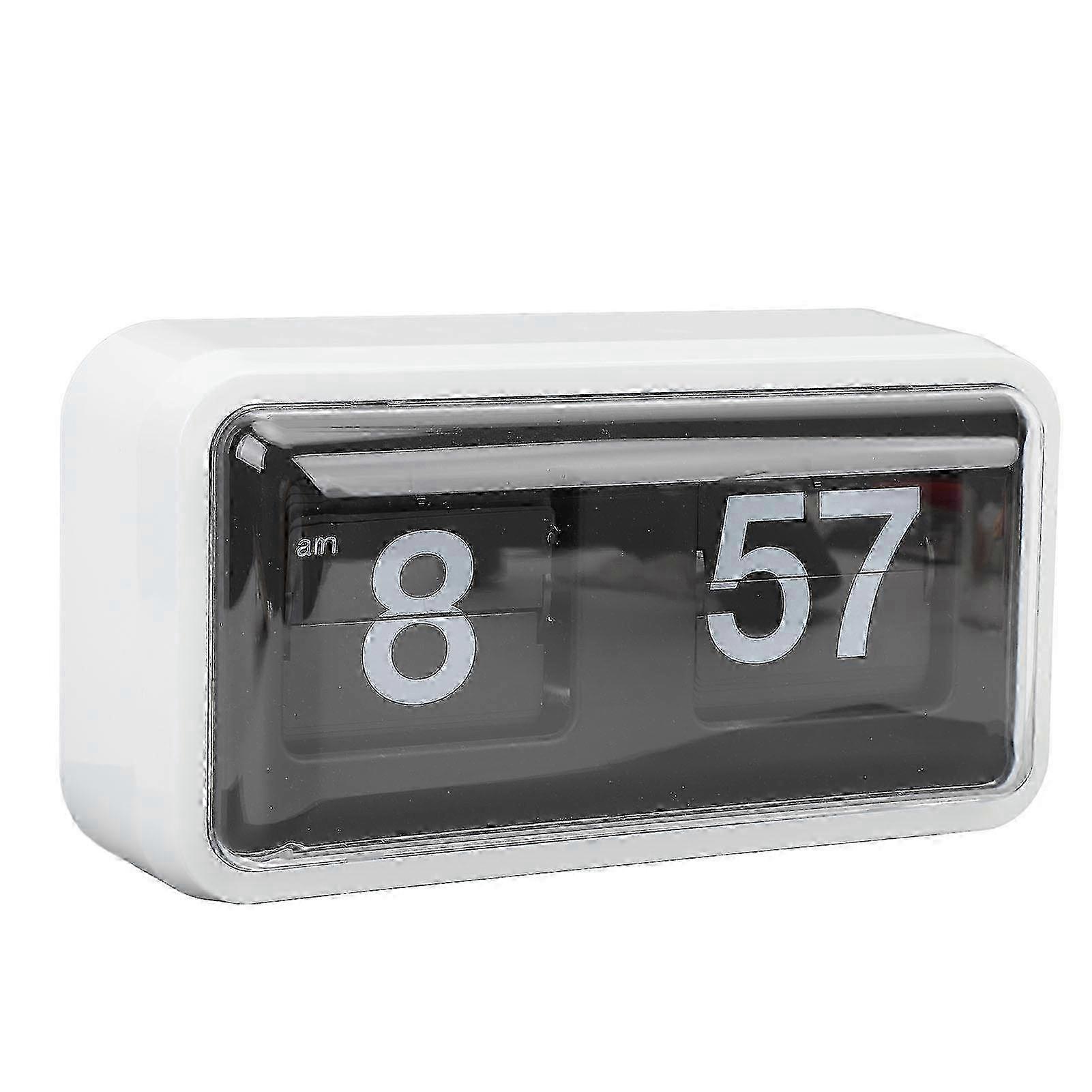 Retro Multifunctional Stylish Innovative Mechanical Flip Desk Clock with Clear Cover for Home and Office Decorations 2025