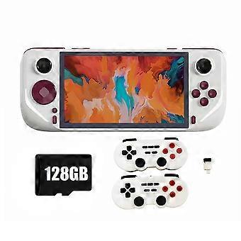 E6Plus Handheld Game Console+2xController 128G+20000Games 5 Inch Portable Arcade Video Game Console Support Connect TV A