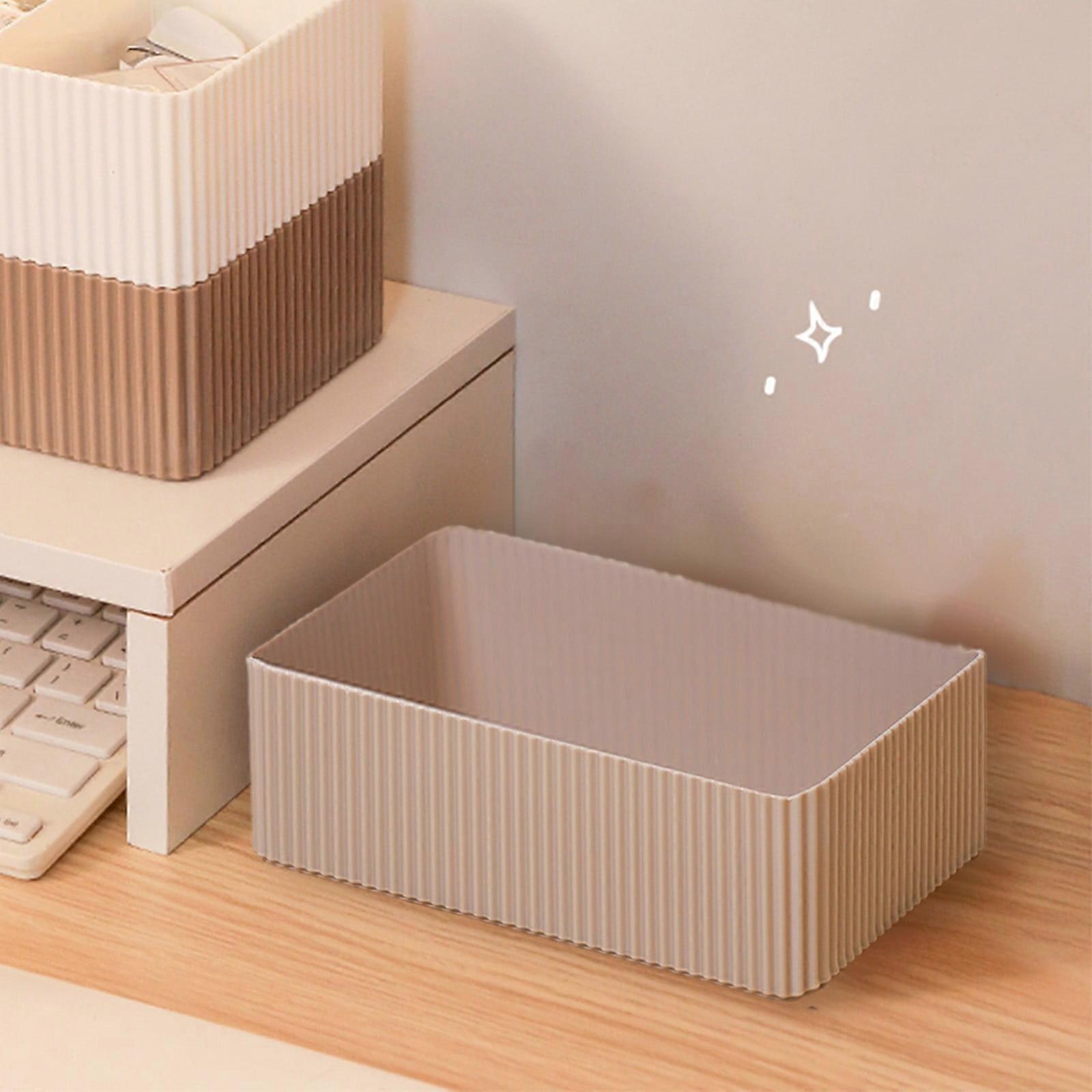 3 Packs Desk Storage Box 6.06*4.72*2.16 Inch, Compatible with Desktop Organizers, Mini Drawer for Office, Makeup Vanity Clutter Sorting