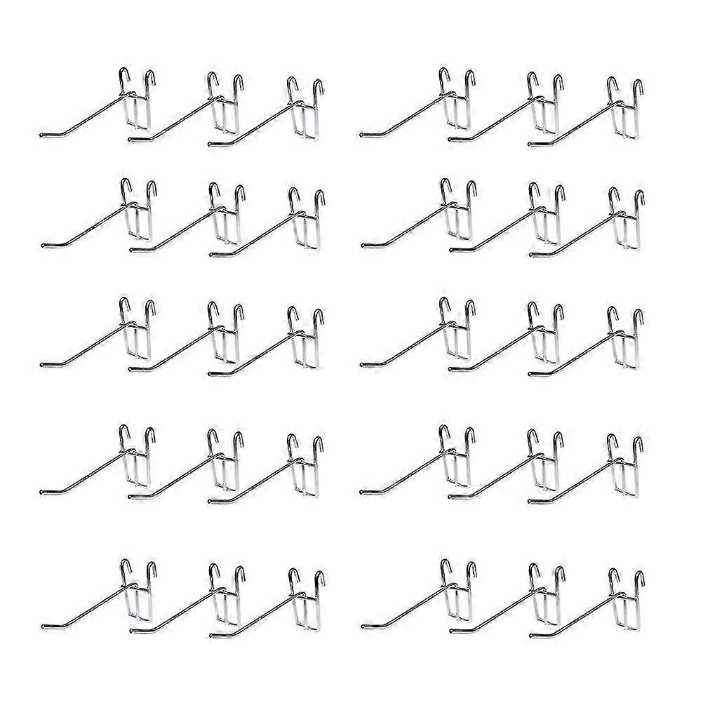 30Pcs 10cm Σούπερ μάρκετ Σιδερένιοι Γάντζοι Γάντζοι Κουζίνας Πολυλειτουργικές Κρεμάστρες για Κρεμαστά Τηγάνια Κύπελλα Τσάντες Πετσέτες (Ασημί)