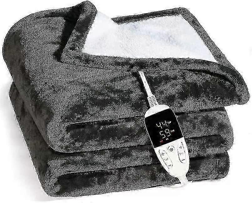 Extra Large Heated Electric Blanket, Ultra Soft Luxurious Flannel Electric Overblanket Auto Shutoff-timer And 4 Different Heat Settings Bed Throws