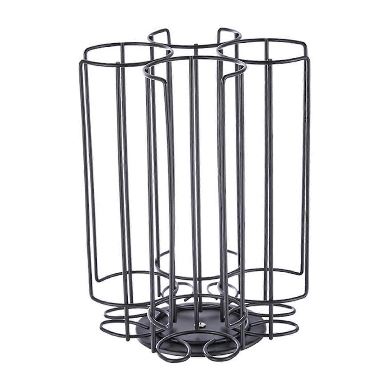 Rotating Coffee Pod Holder Stand, 360° Metal Capsule Organizer Rack for Countertop Storage