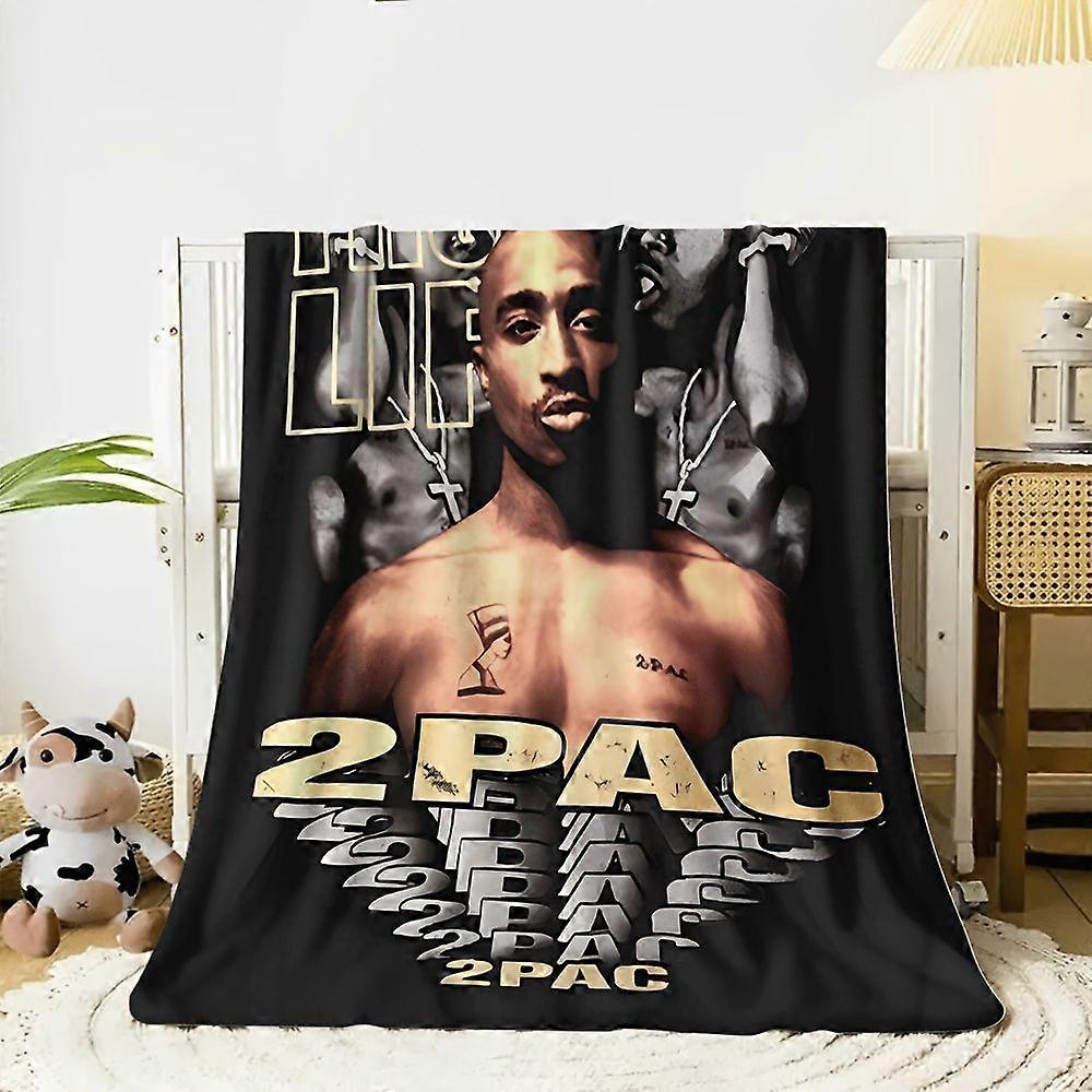 [JIT]1pcs, Flannel blankets, twoPac All Eyz on Me design ideax, Room casual wrapping, soft space lazy afternoons, post-r-RFVCX342