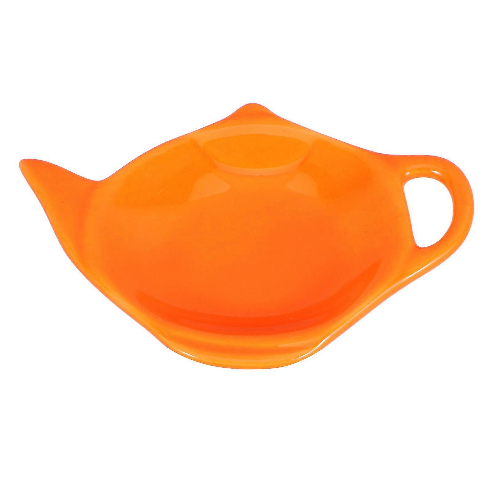 Creative Ceramic Tea Bag Rest Dish Teapot-Shaped Holder for Use