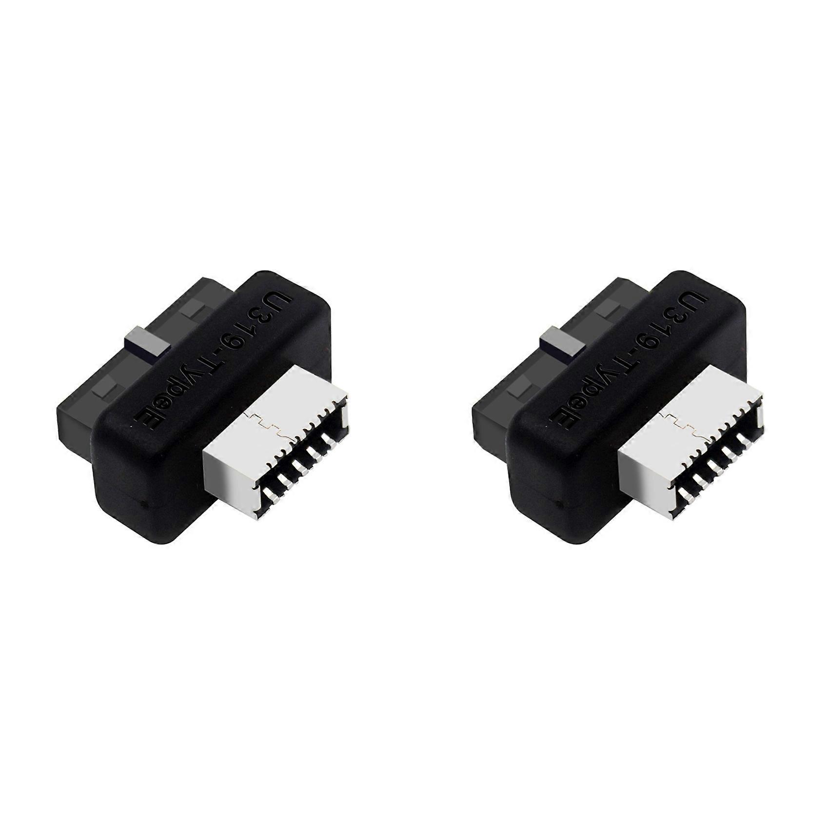 2X USB Front Panel Adapter USB3.0 19PIN/20Pin to Type-E Female Adapter Internal Vertical Connector