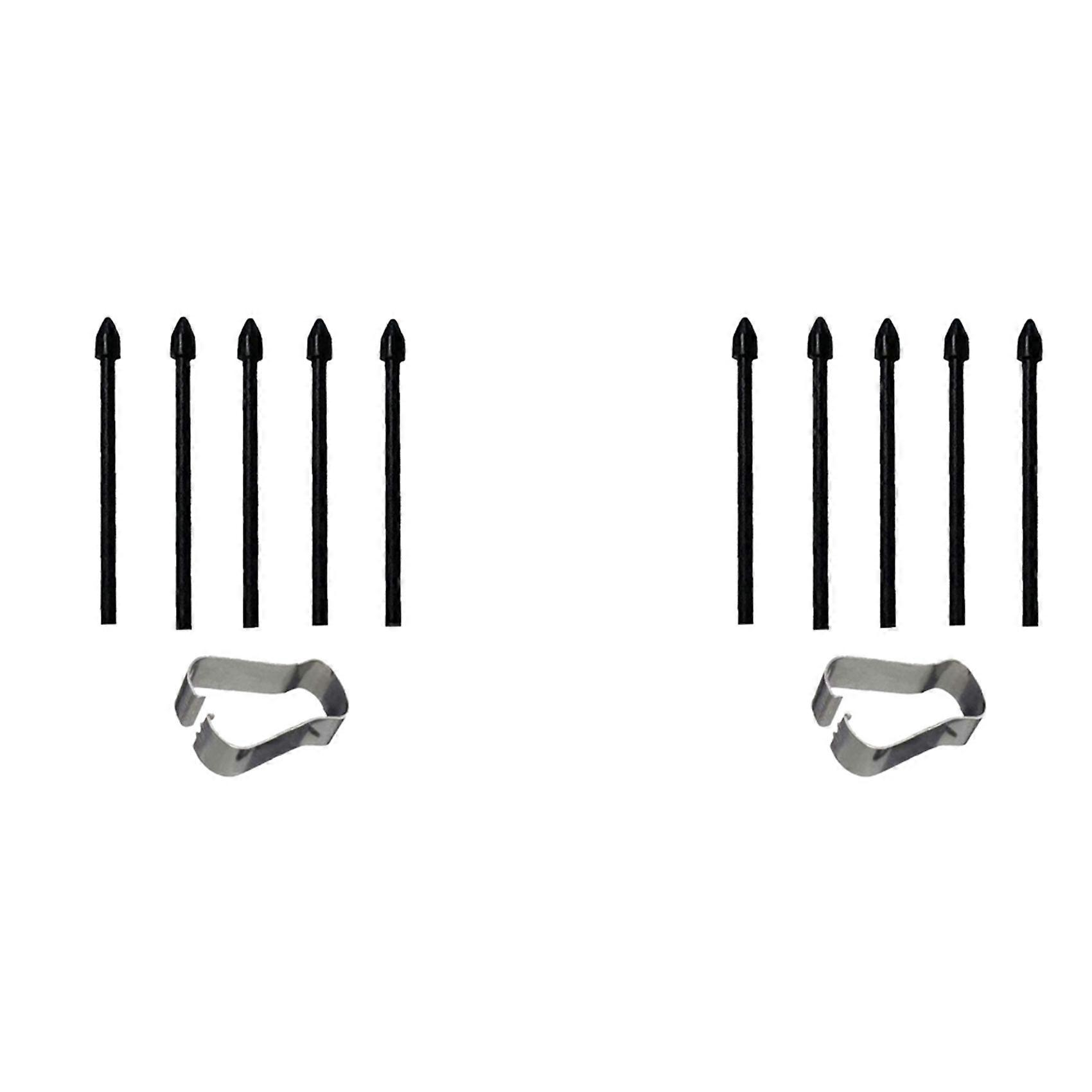 2X Touch Stylus S Pen Tips Nibs+ Pen Clip for Samsung Tab S7 S7+/S6 Lite/Note10/Note20 Universal Stylus Tip Black