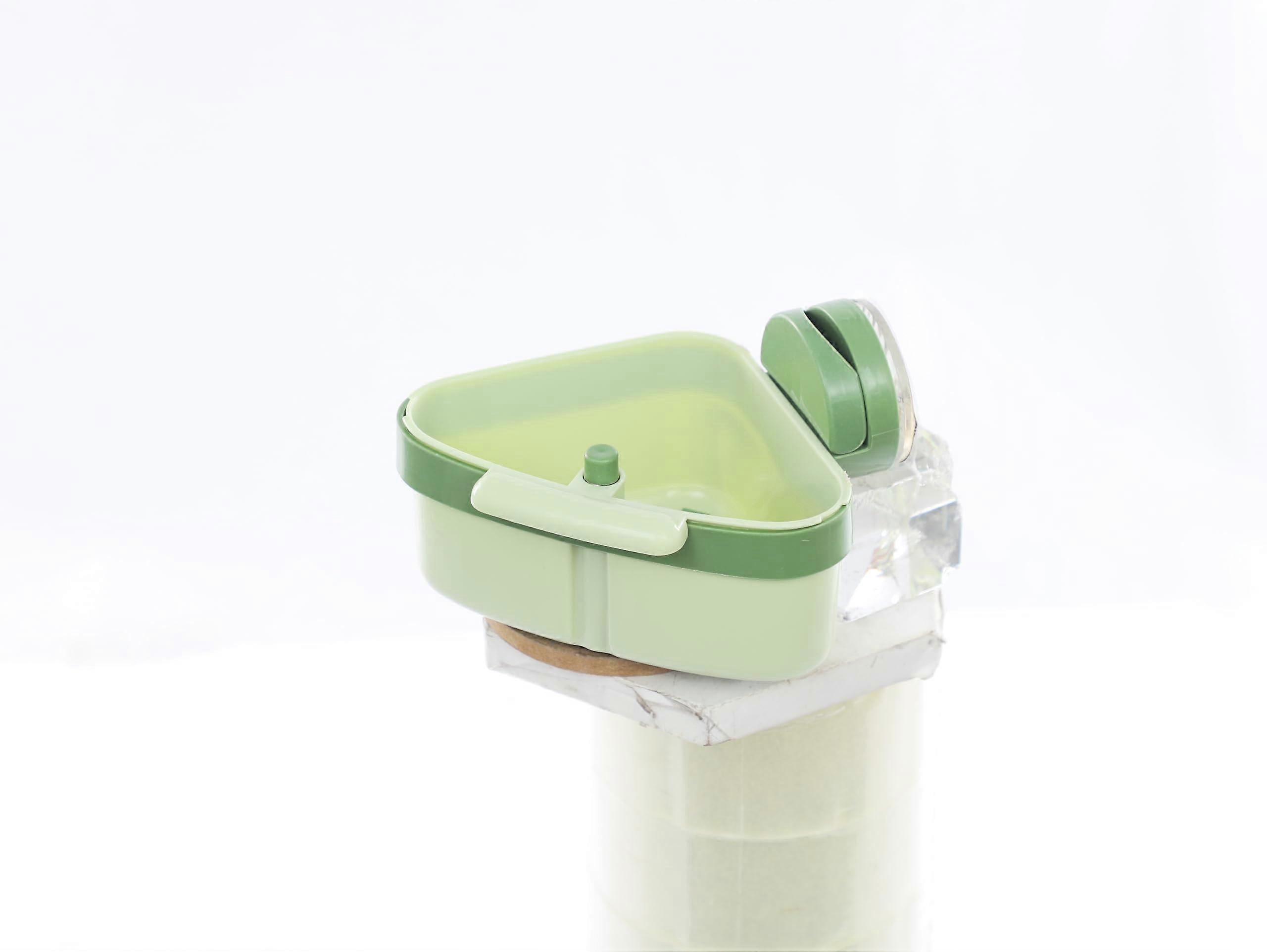 Corner Sink Strainer Basket with Suction Cup, Automatic Dumping Food Waste Catcher, Green