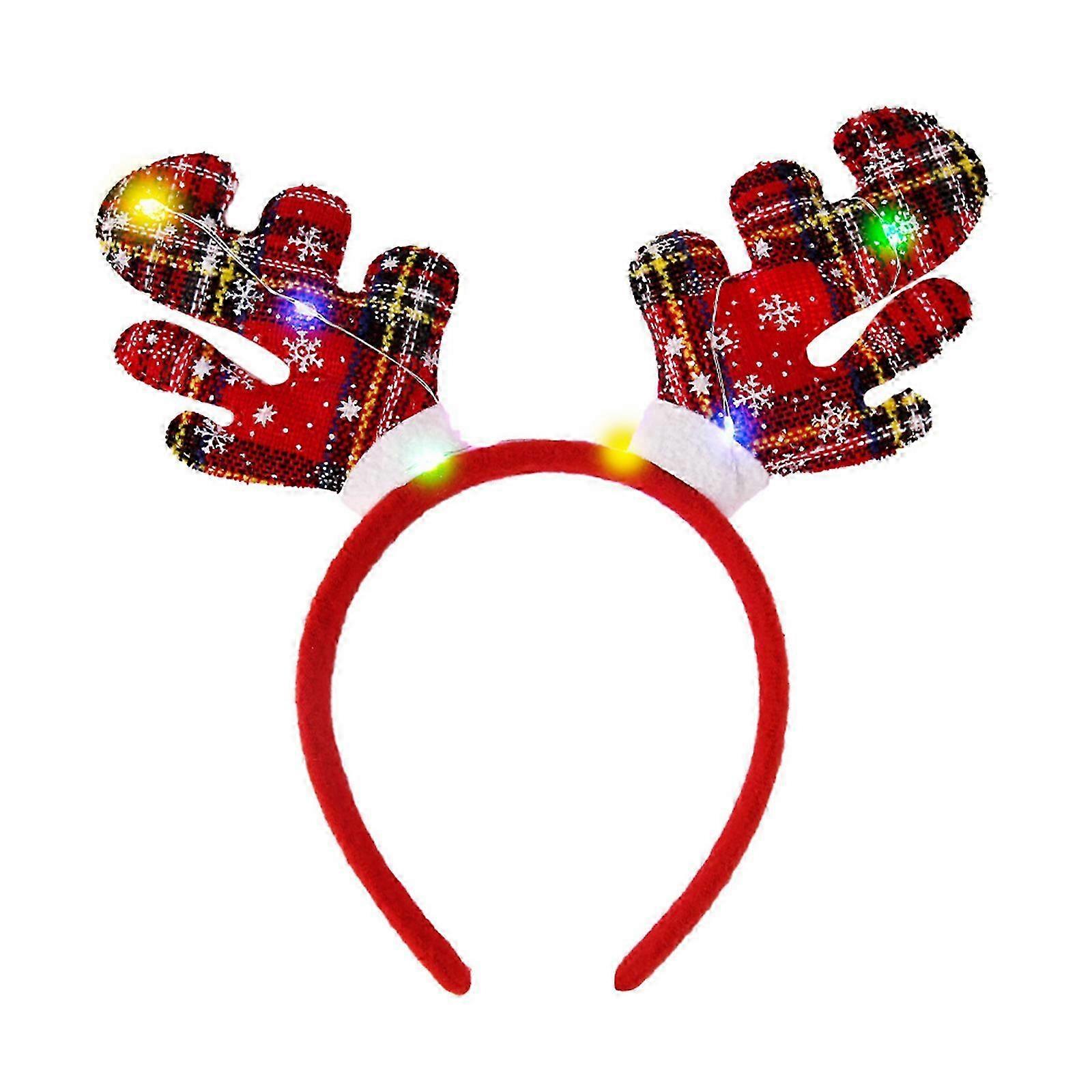 Christmas Party Hairband with Sequins and LED Light Features