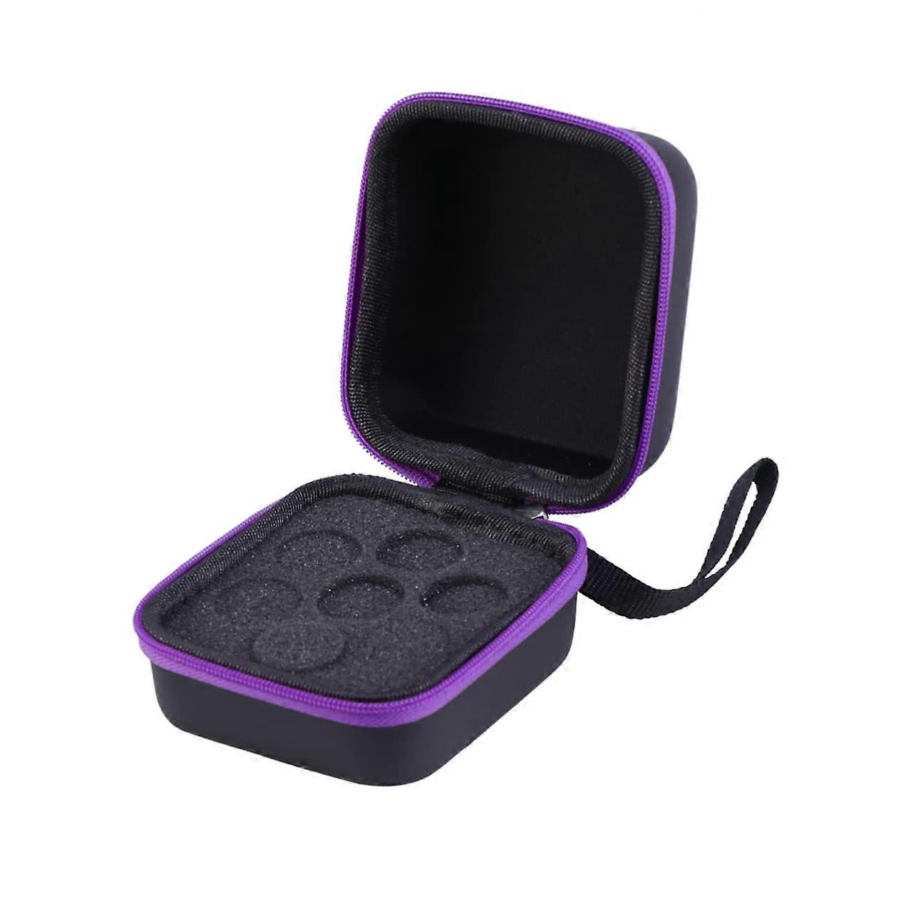 Essential Oil Travel Case Hard Shell LeakProof Organizer for 7 Bottles Compact Storage Bag