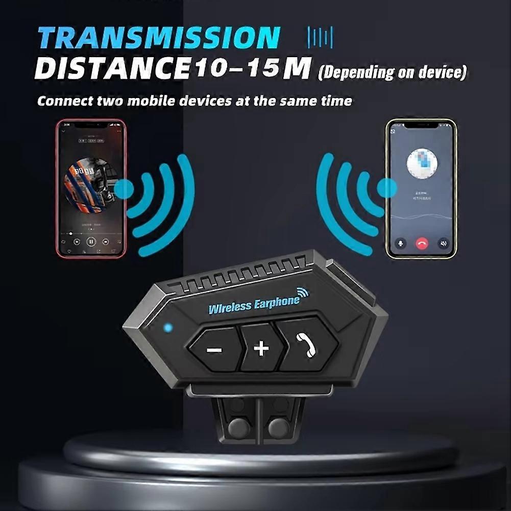 Motorcycle Headset Wireless Bluetooth Headset Hands-Free Phone Call Intercom Music Player Wireless Motorcycle Headset