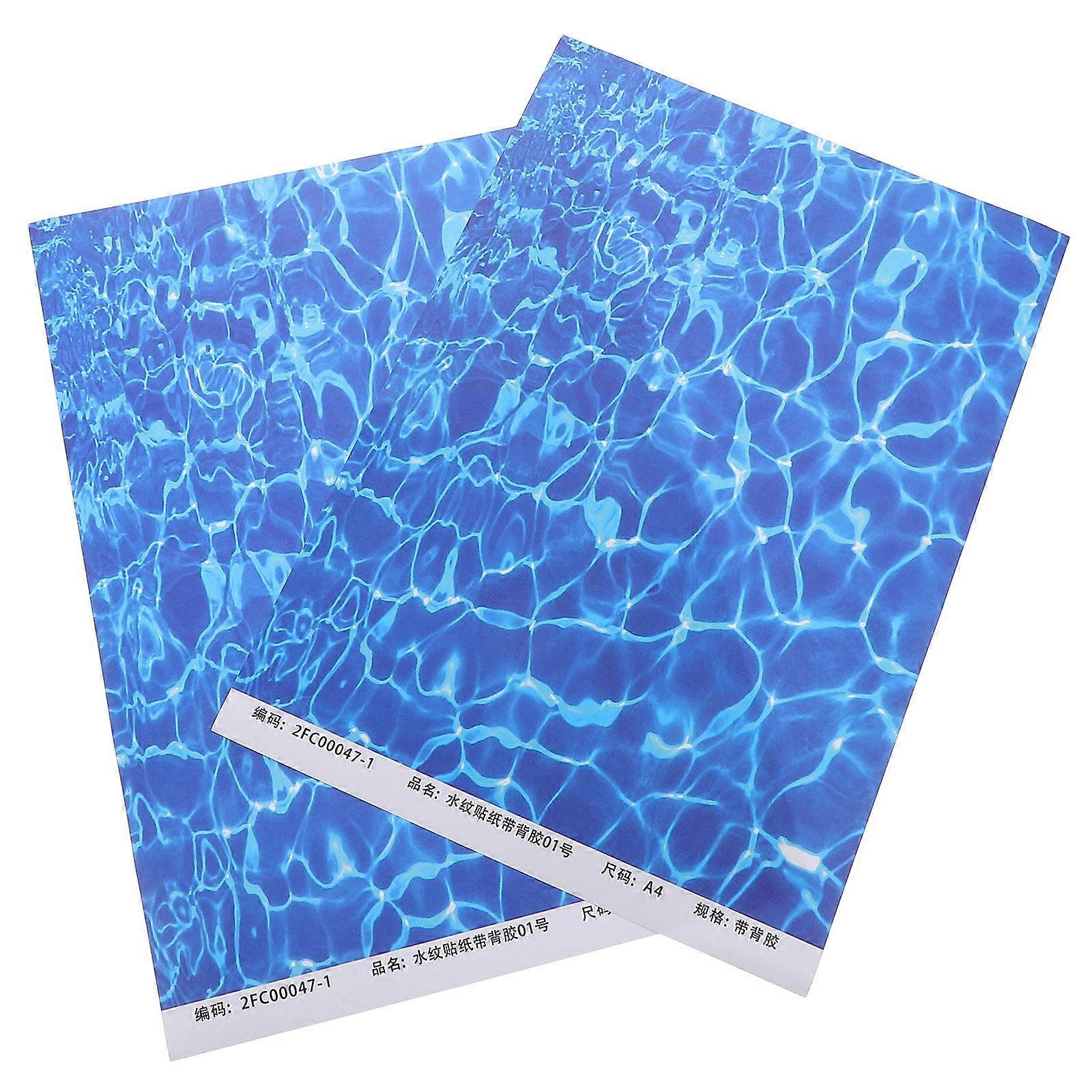 Plastic Water Grain Sticker for Decor 10 Sheets Removable and Detailed