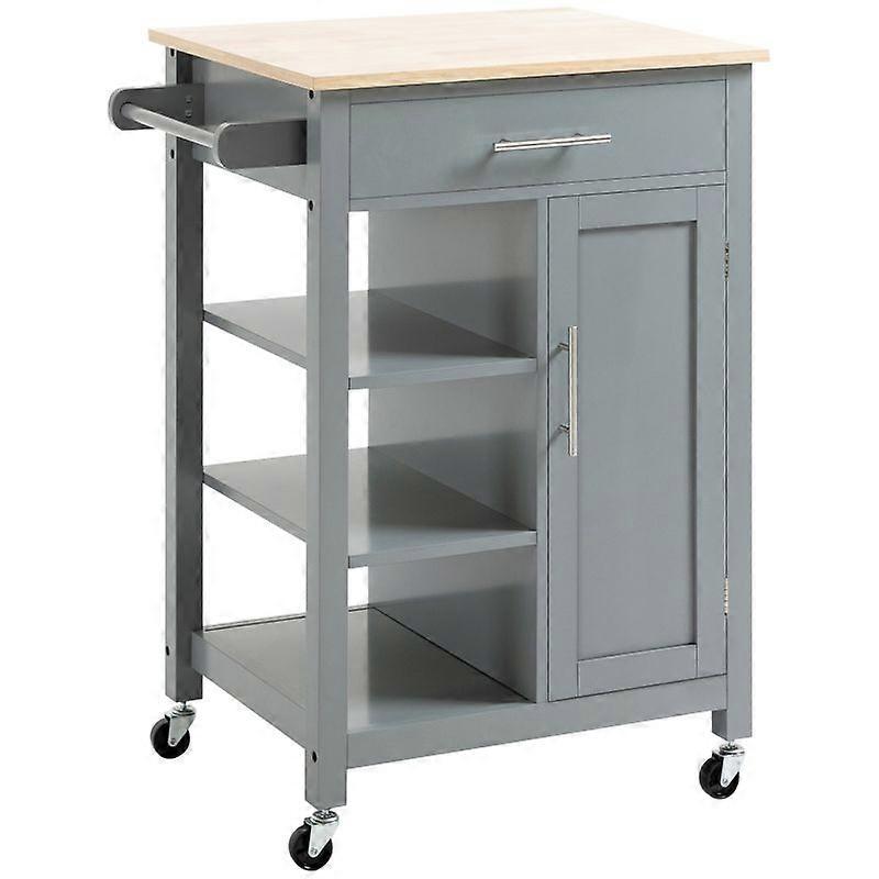 Compact Kitchen Trolley with Open Shelf and Drawer Storage