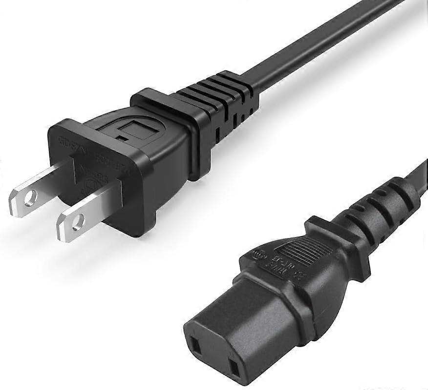 Universal NonPolarized 2 Prong Figure 8 AC Power Cord 4ft Replacement Cable for Subwoofer TV