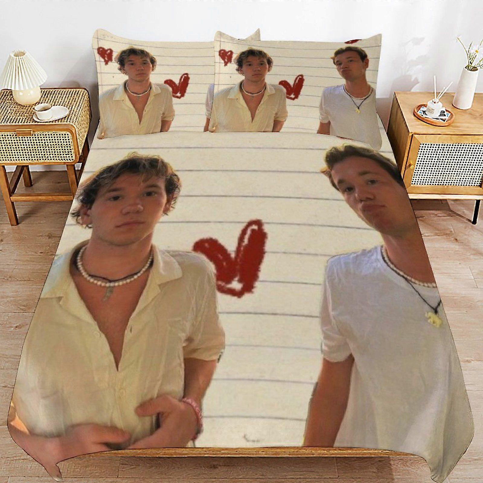 Marcus Martinus Home Friendly Soft Touch Long Lasting Thread Design Zipper Duvet Cover Sets Use Pattern