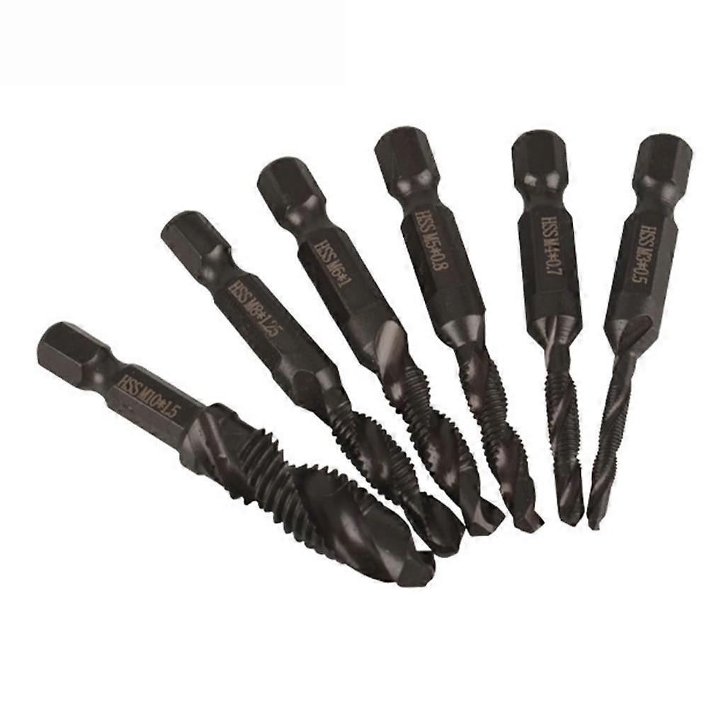 6-Piece Set HSS Tapping Tool Metric Thread Tap Tap Set