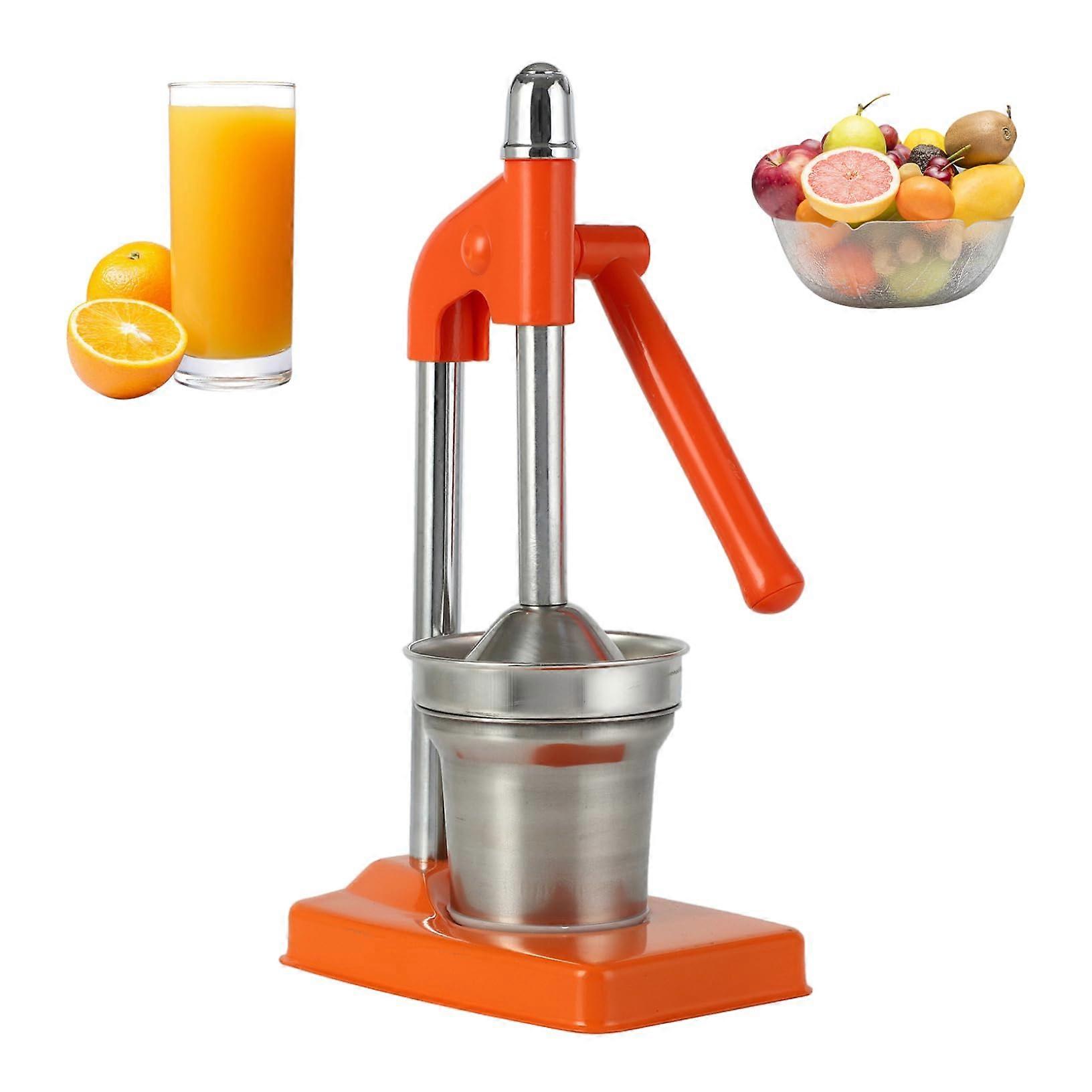 Manual Citrus Juicer Stainless Steel Fruit Press for Oranges and Lemons with Ergonomic Lever Design