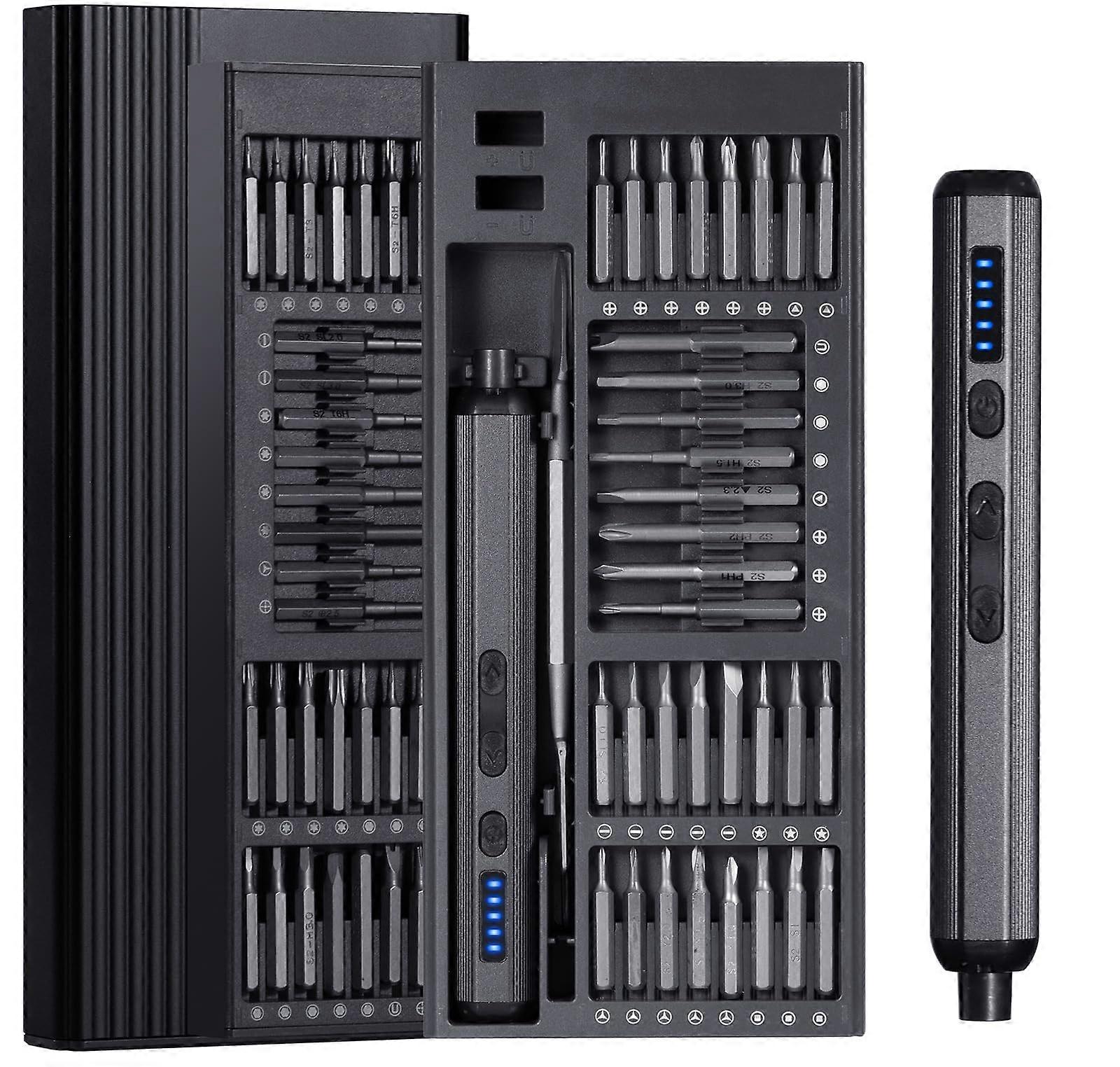 76in1 Cordless Electric Screwdriver Set with USBC Charging and LED Lights for Electronics