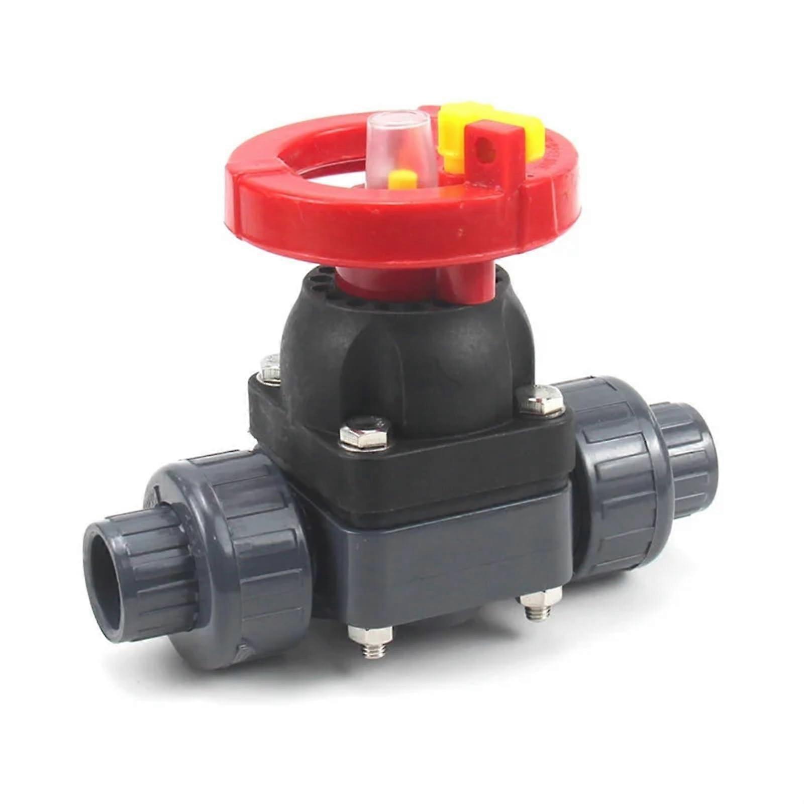 PVC Diaphragm Valve DN50 ErosionResistant Double Rotation Flow Control for Irrigation and Piping