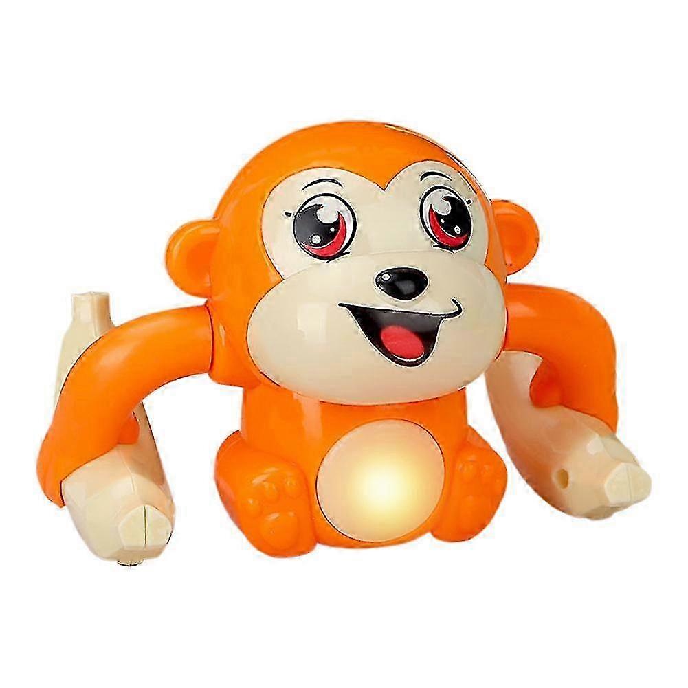 Electric Rolling Monkey Toy Auto Flips Crawls Obstacle Sensor Interactive Fun Safe Kids Gift