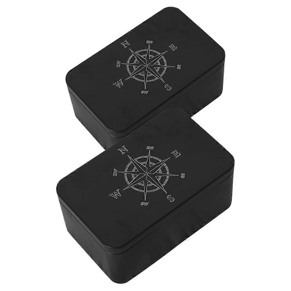 Black Iron Card Storage Box for Tarot and Board Game Cards Portable and Durable with Stylish Design