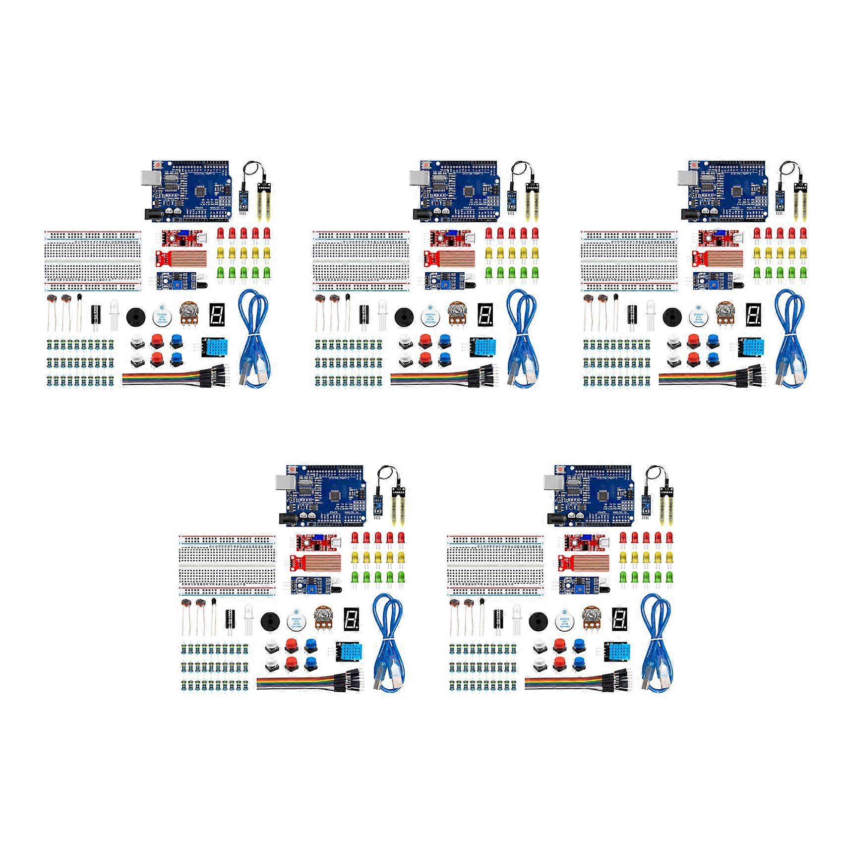 5X Suitable for Arduino Uno R3 DIY Kit Capacitor/Bridge/Breadboard Starter Kit