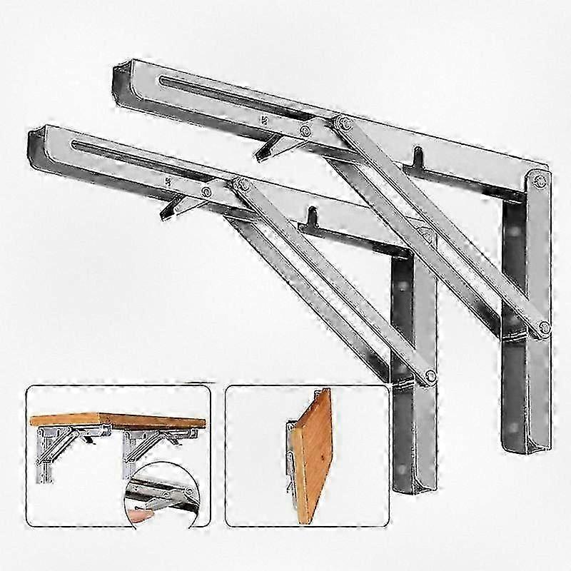 300mm Foldable Shelf Support, Rust-Resistant Wall Mount Bracket, Floating Table Holder, Collapsible Shelf Bracket 2025
