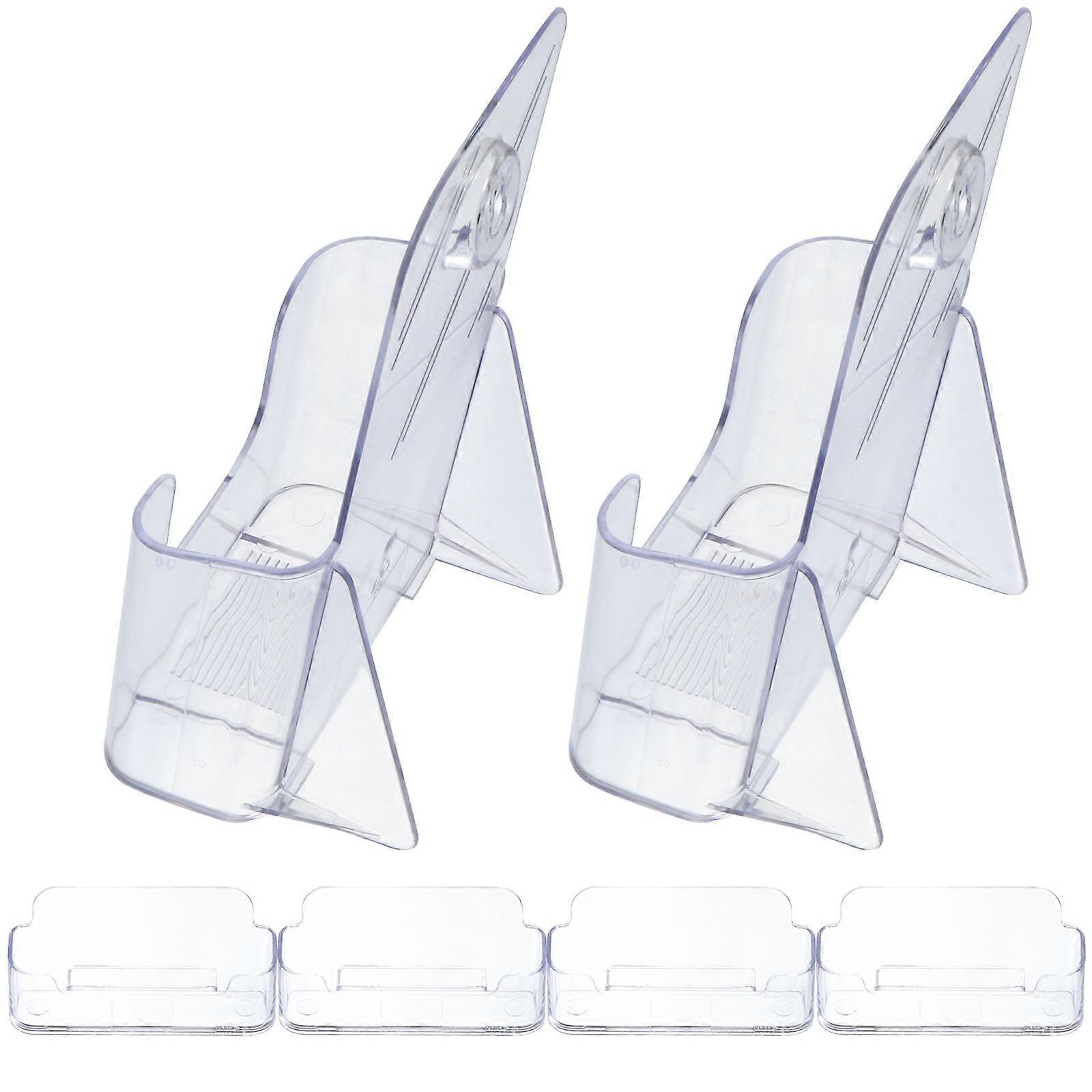 Book Holder Acrylic File Storage Shelf for Storage Use 1Set Transparent