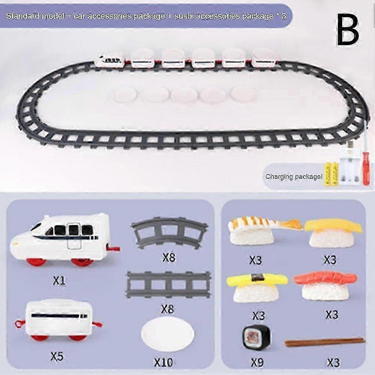 Track Dining Table Props Rotating Small Train Tableware Revolving Sushi Table 26-27s