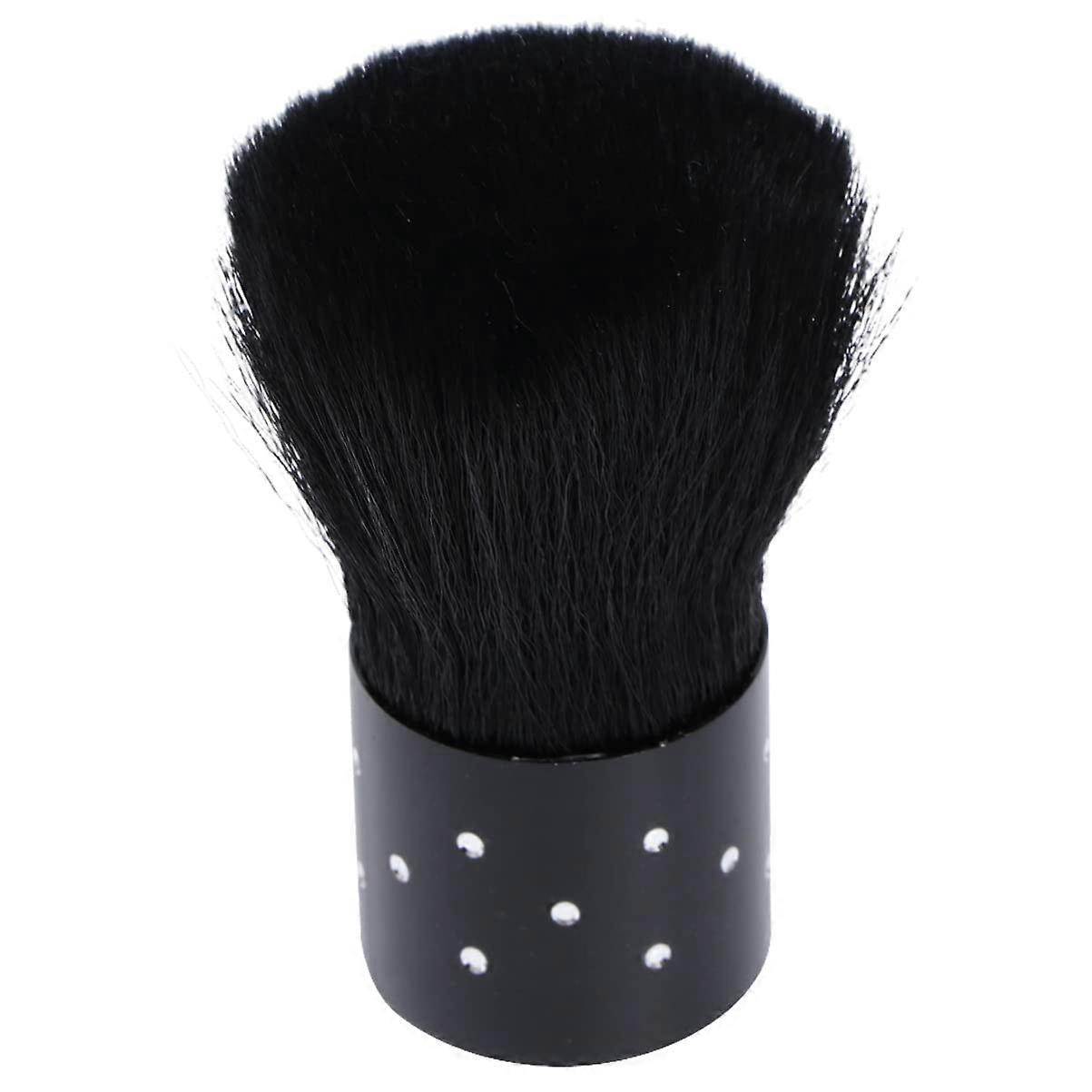Makeup Brush Set with Soft Dense Bristles, Multiuse for Nail Art Dust Cleaning, 3pcs Black