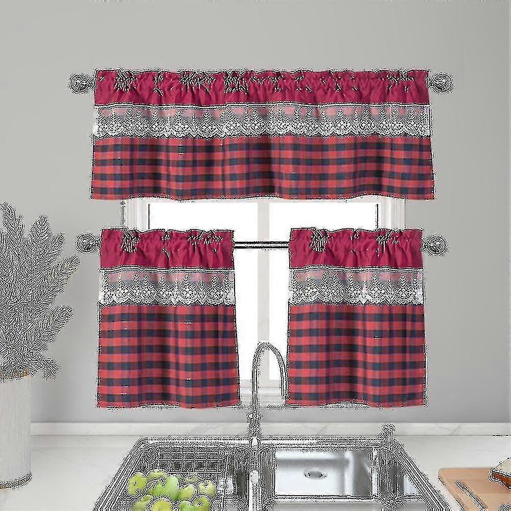 Window Drapes for Kitchen Decor with Valance Topper