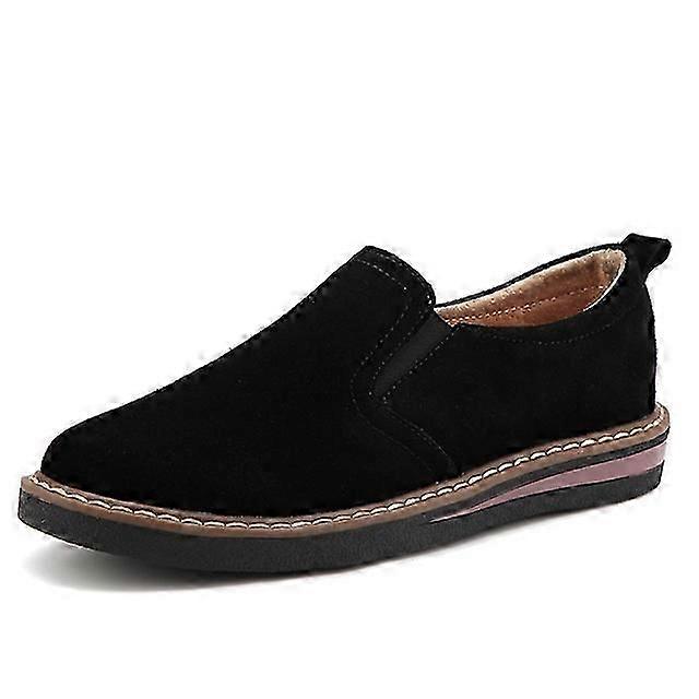 Flat leather shoes for women