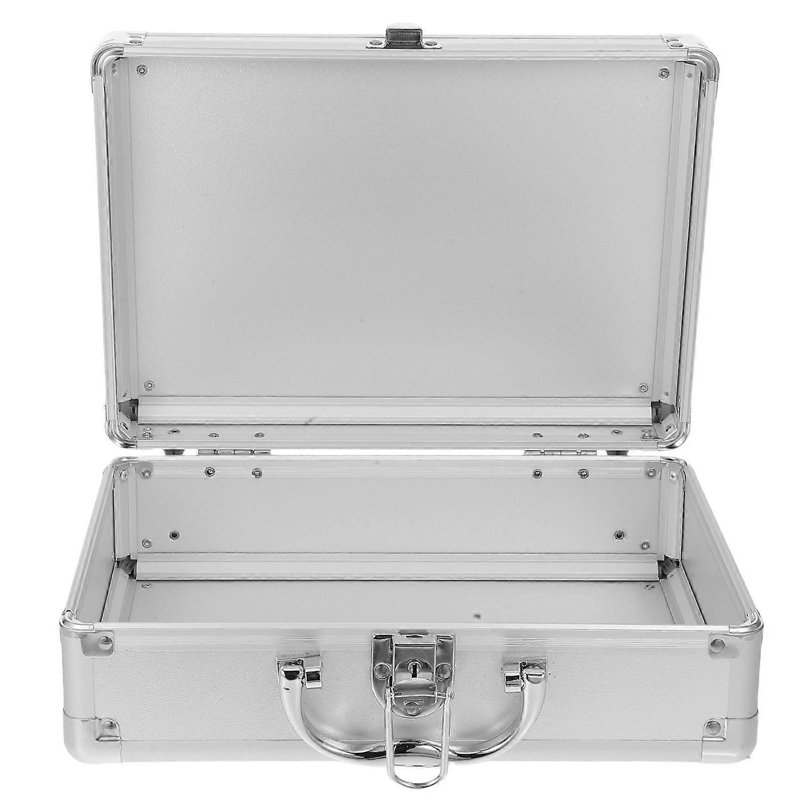 Aluminum Alloy Briefcase Strong Hard Container Case Makeup Tools Storage Briefcase