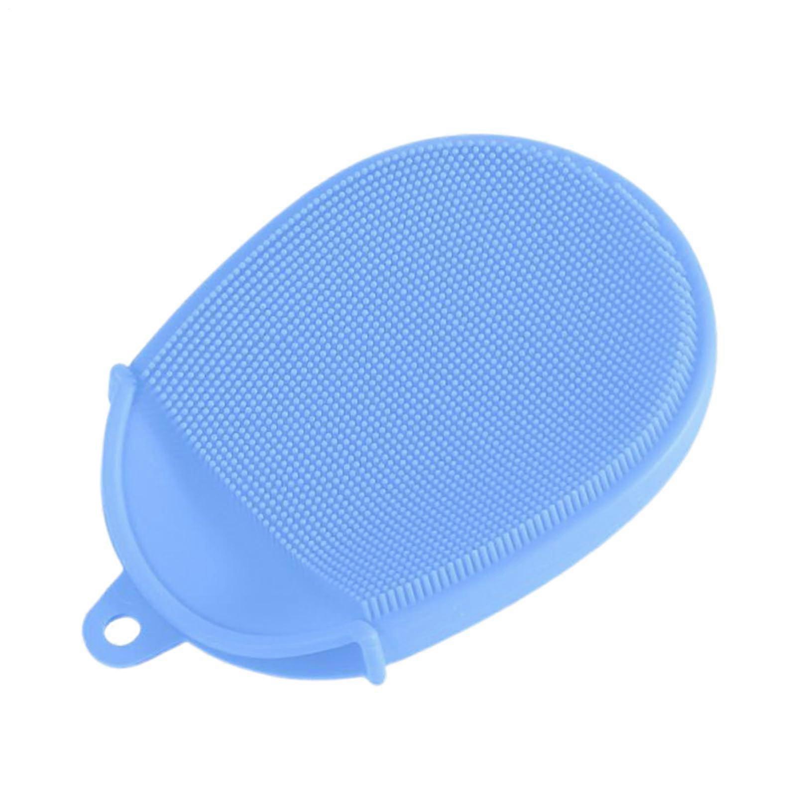 Silicone Dish Sponge DoubleSided Scrub Brush for Kitchen with HeatResistant Quick Drying Design