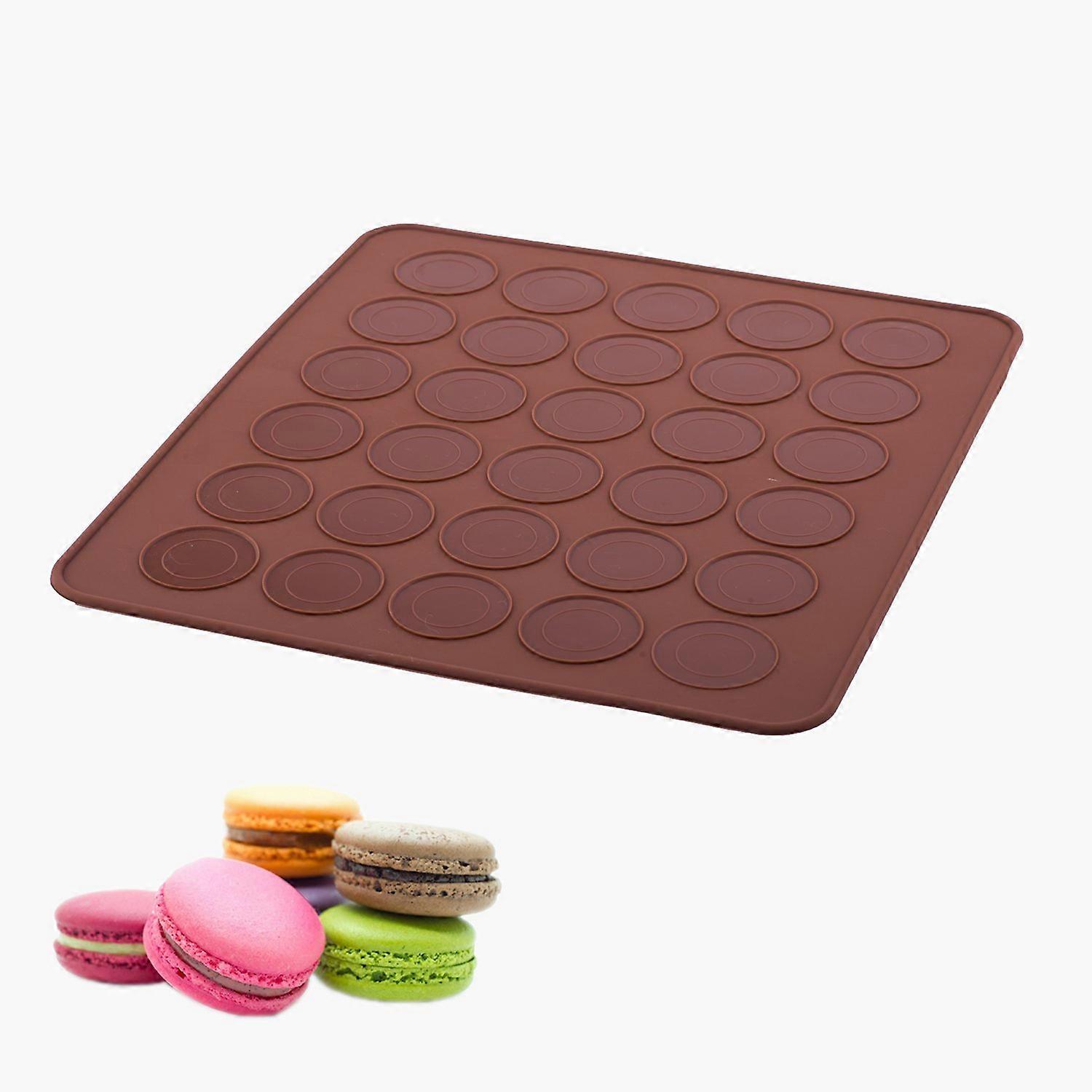 Silicone Macaron Baking Mat with Template Nonstick Heat Resistant for 15 Uniform Macarons