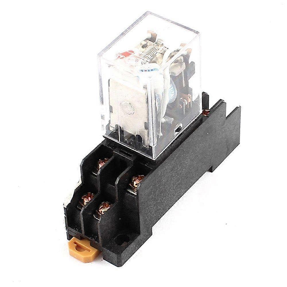 AC 110/120V DPDT Power Relay with Socket, 8 Pin, Red LED Indicator for Industrial Control