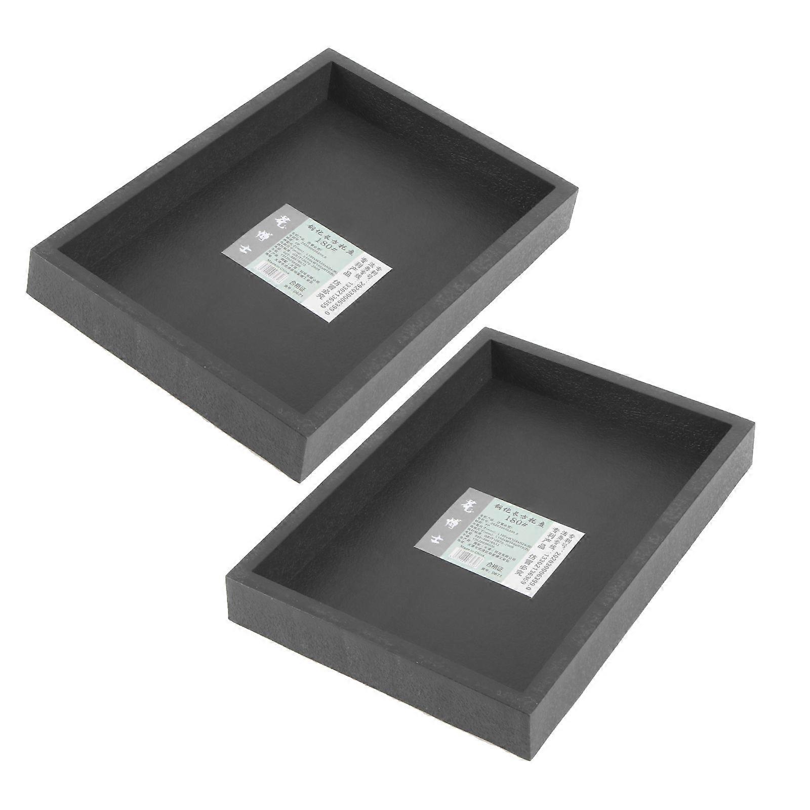2Pcs Flowerpot Trays Rectangular Water Plate Flowerpot Holders Bonsai Bases